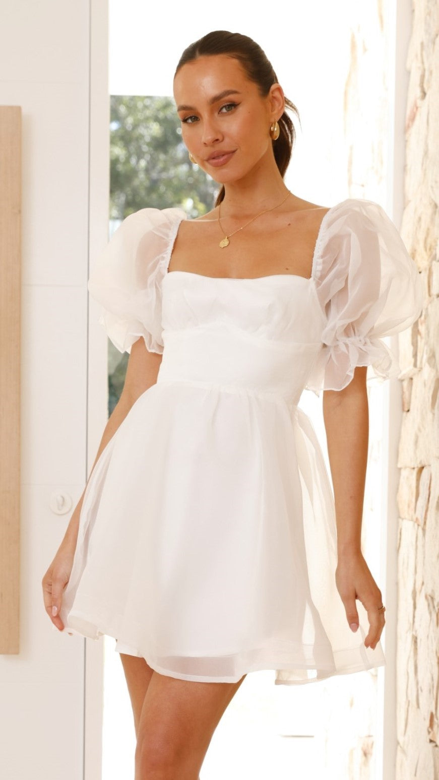 Lakeithia Mini Dress - White