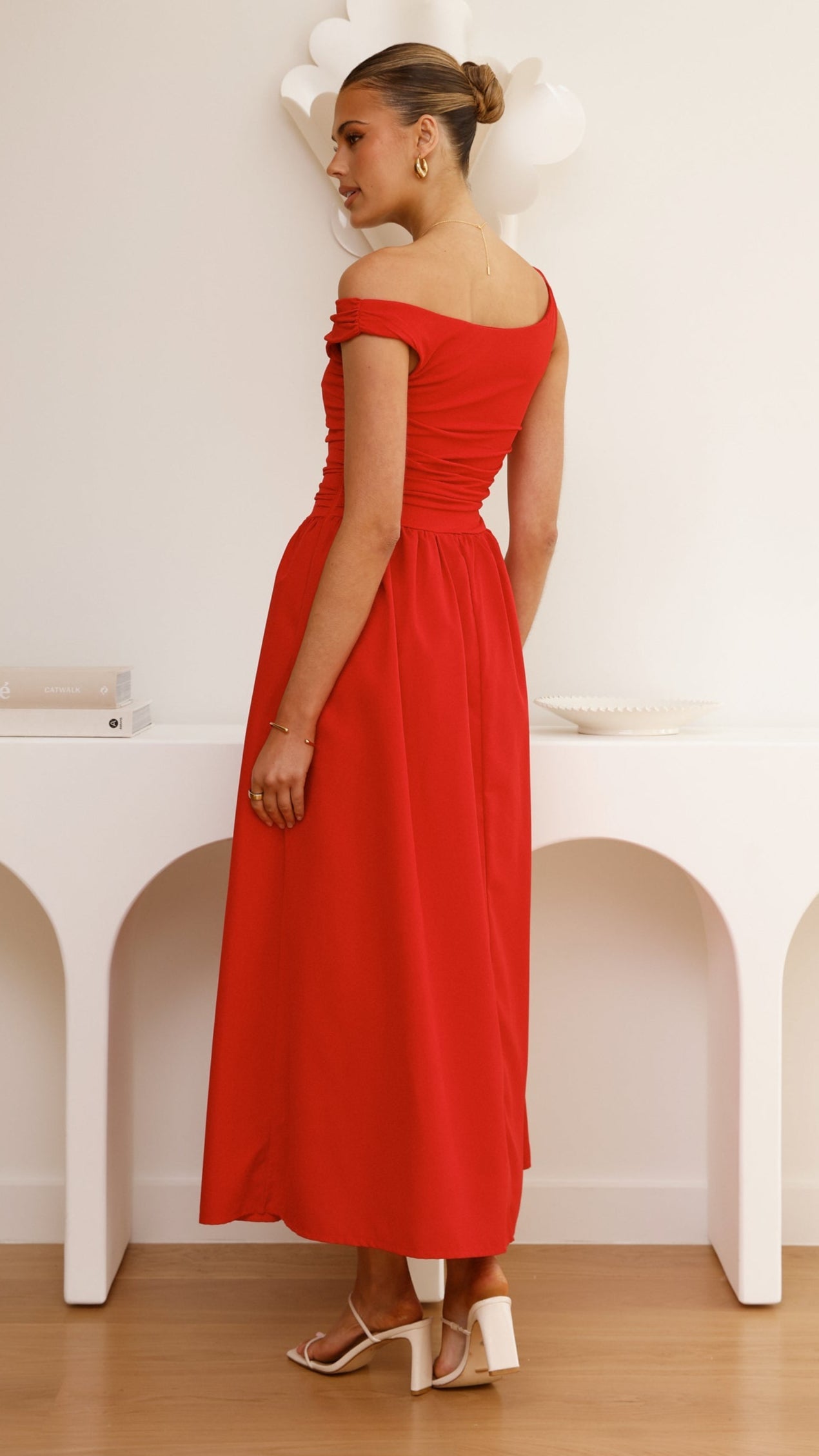 Immy Midi Dress - Red