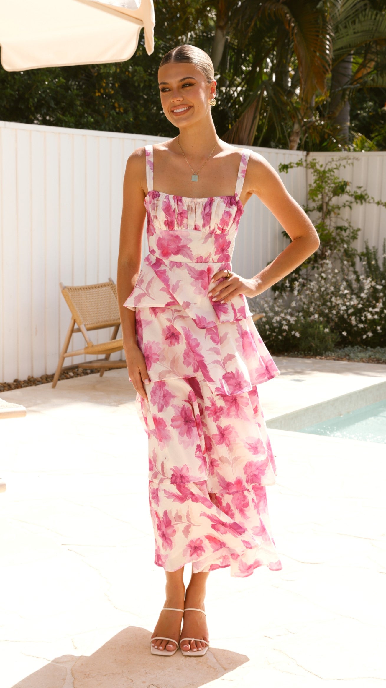 Indi Maxi Dress - Pink Floral