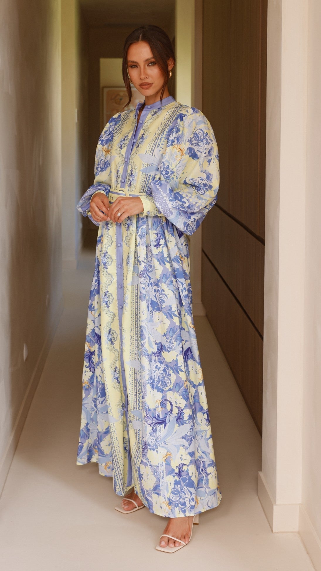 Kalliope Maxi Dress - Blue/Yellow