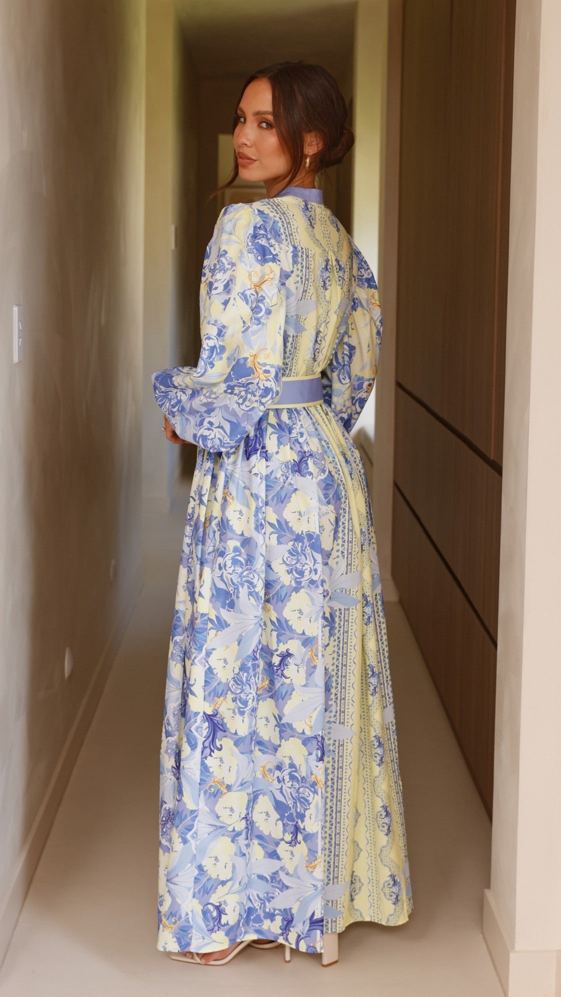 Kalliope Maxi Dress - Blue/Yellow