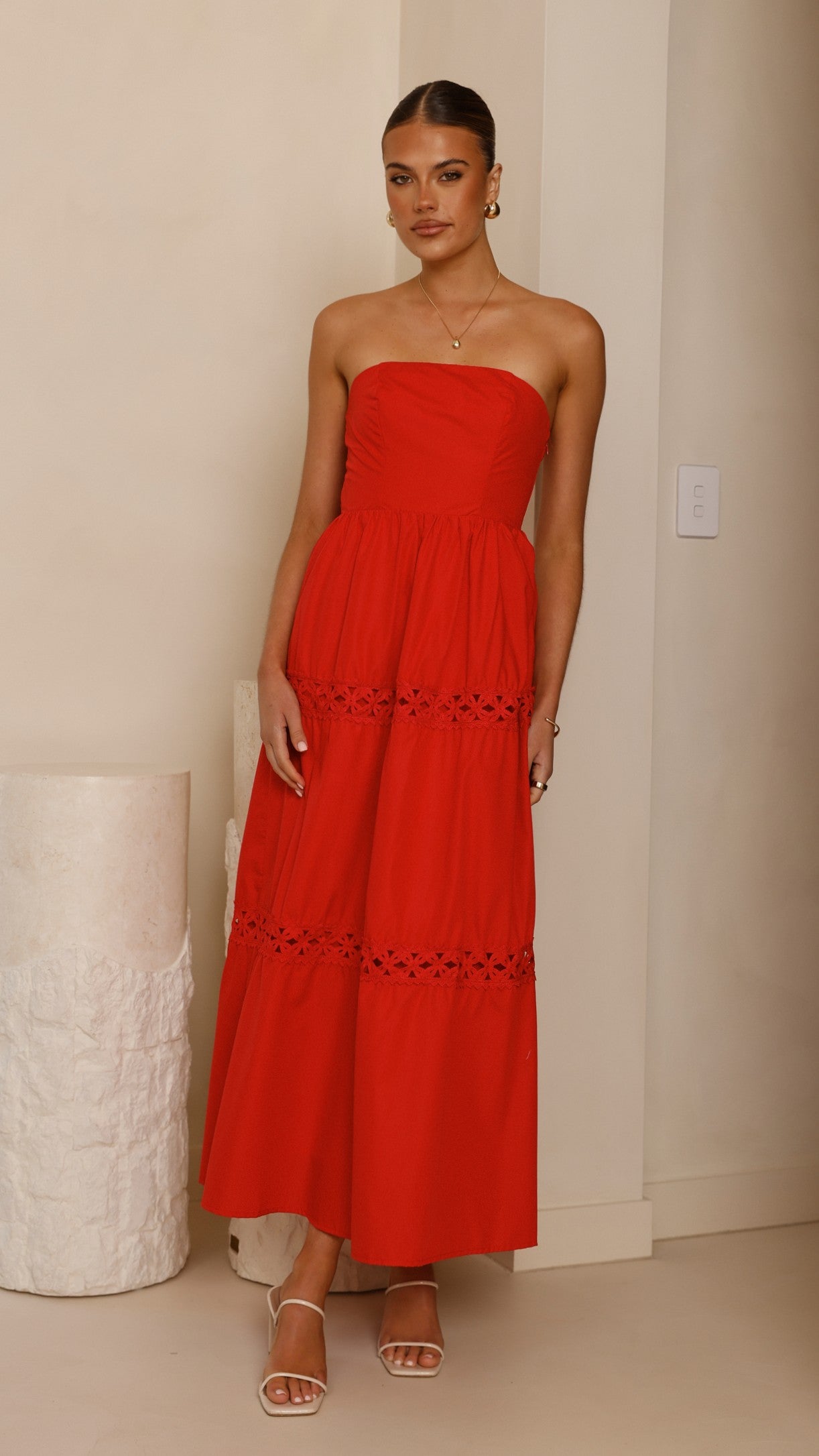 Silene Maxi Dress - Red