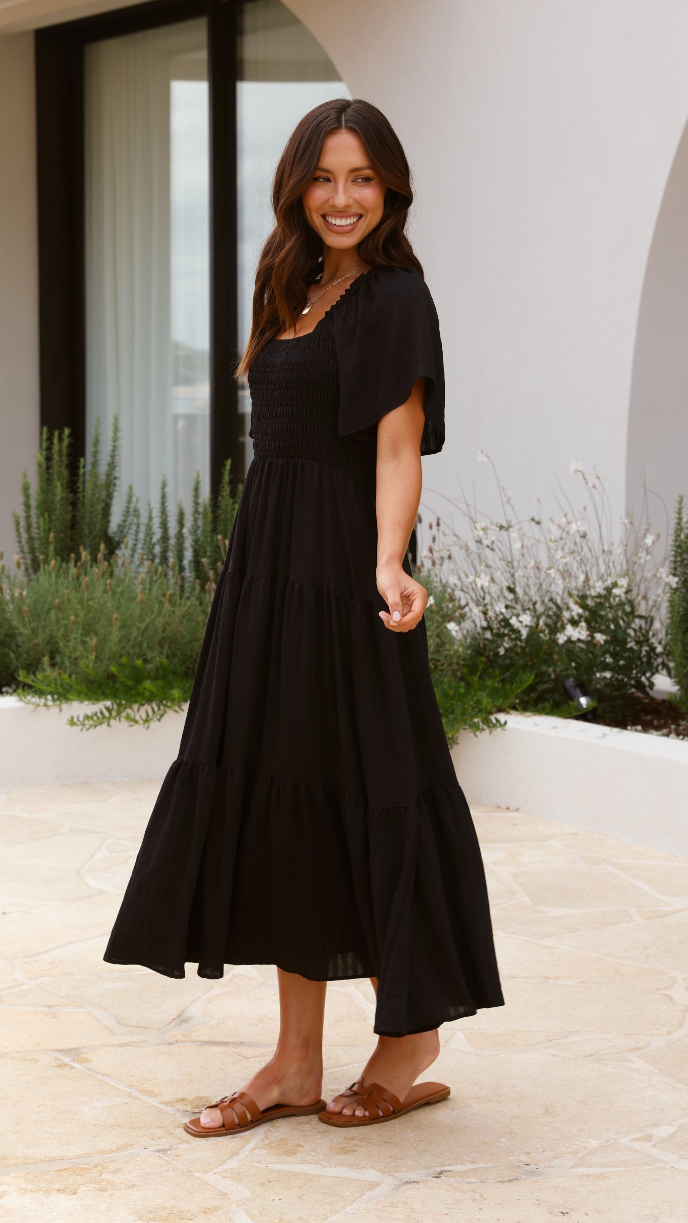 Lainey Midi Dress - Black