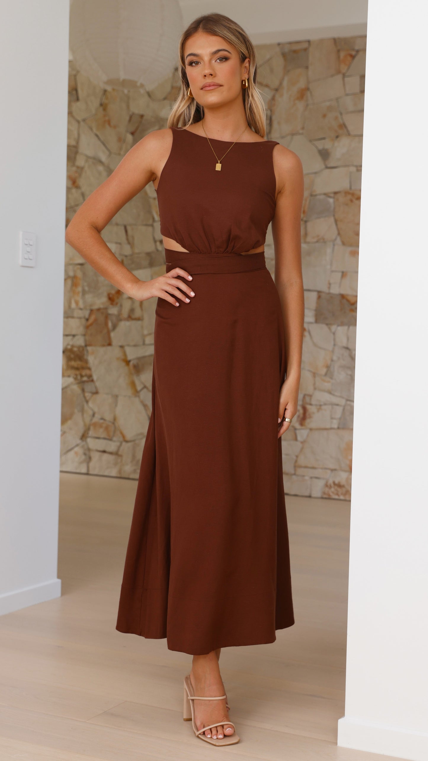 Kimberley Maxi Dress - Chocolate