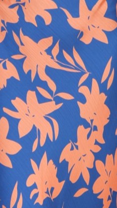 Verity One Shoulder Maxi Dress - Orange/Blue Floral