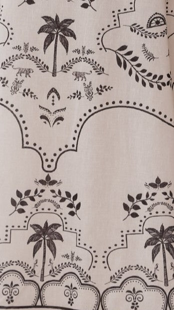 Xander Long Sleeve Maxi Dress - Black/White