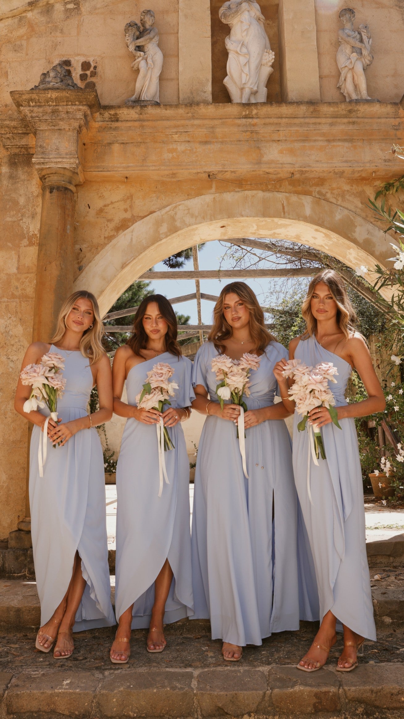 Genevieve Boat Neck Maxi Dress - Blue