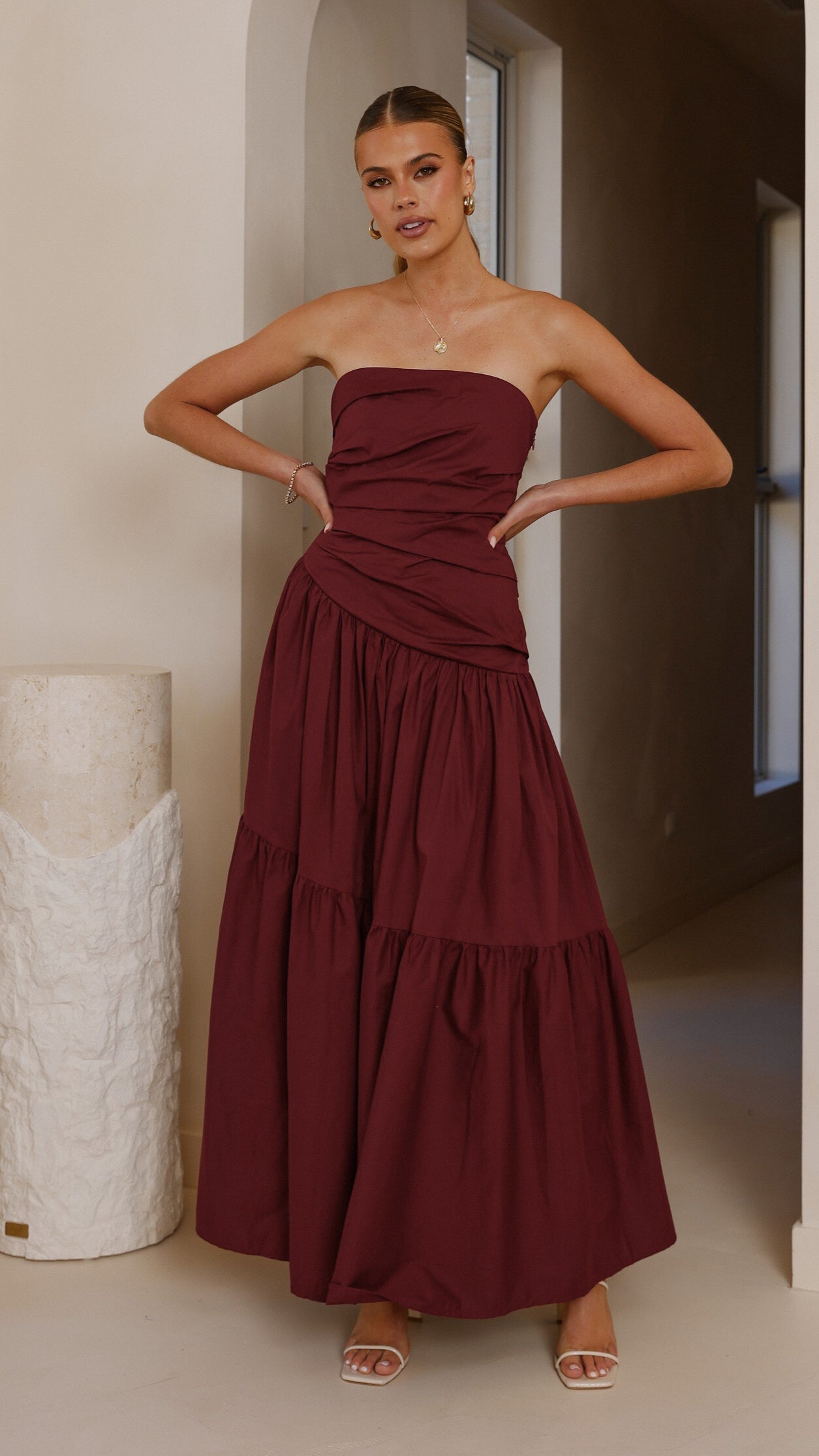 Lola Maxi Dress - Burgundy