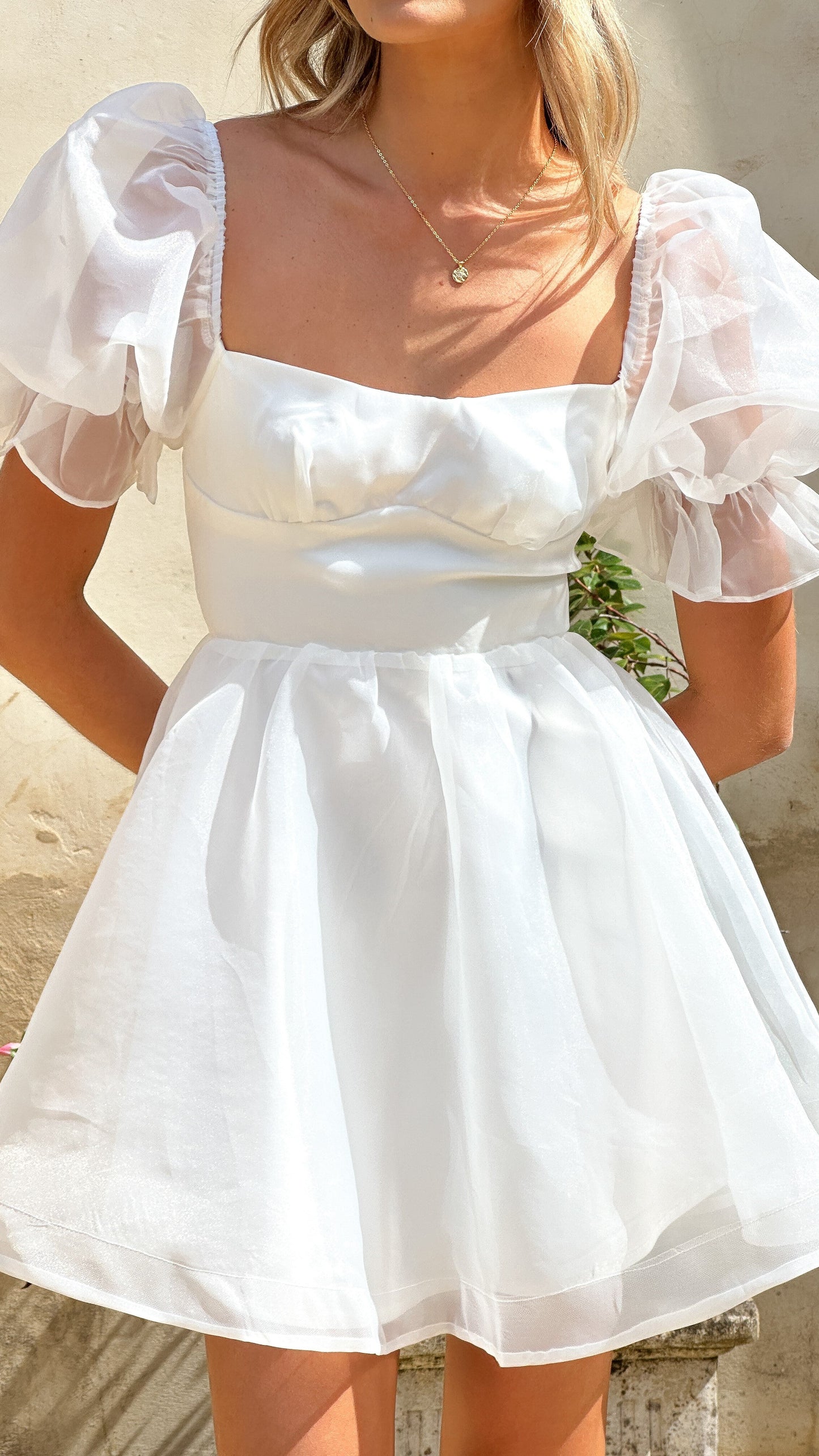 Lakeithia Mini Dress - White