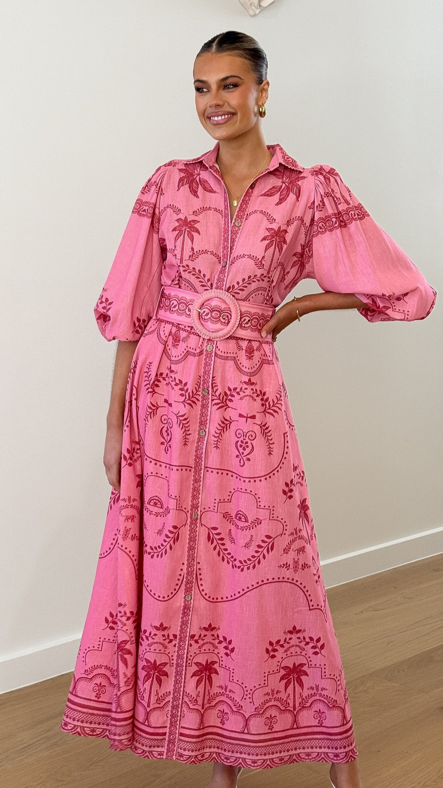 Xander Long Sleeve Maxi Dress - Mulberry