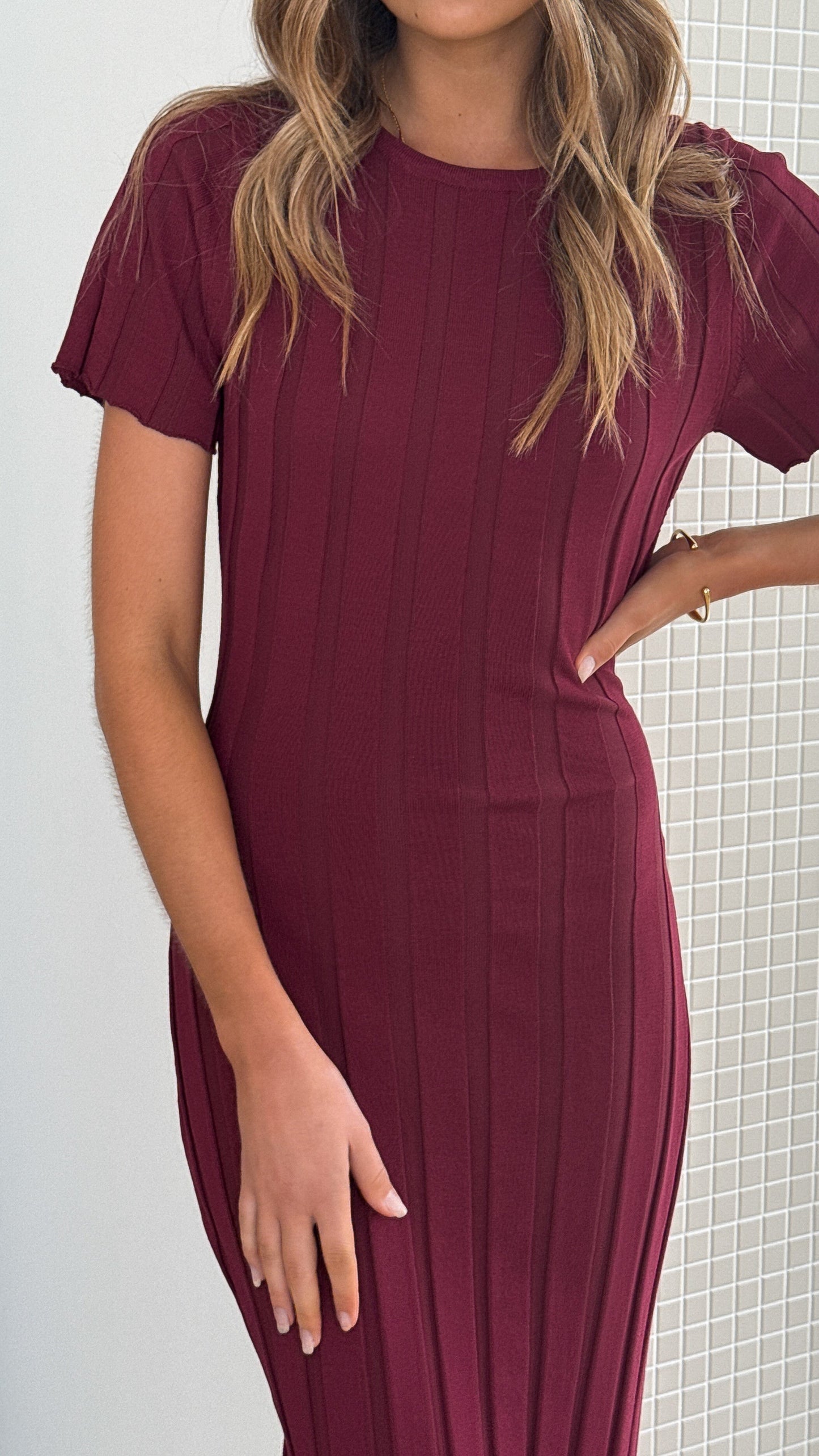 Mari Maxi Dress - Burgundy
