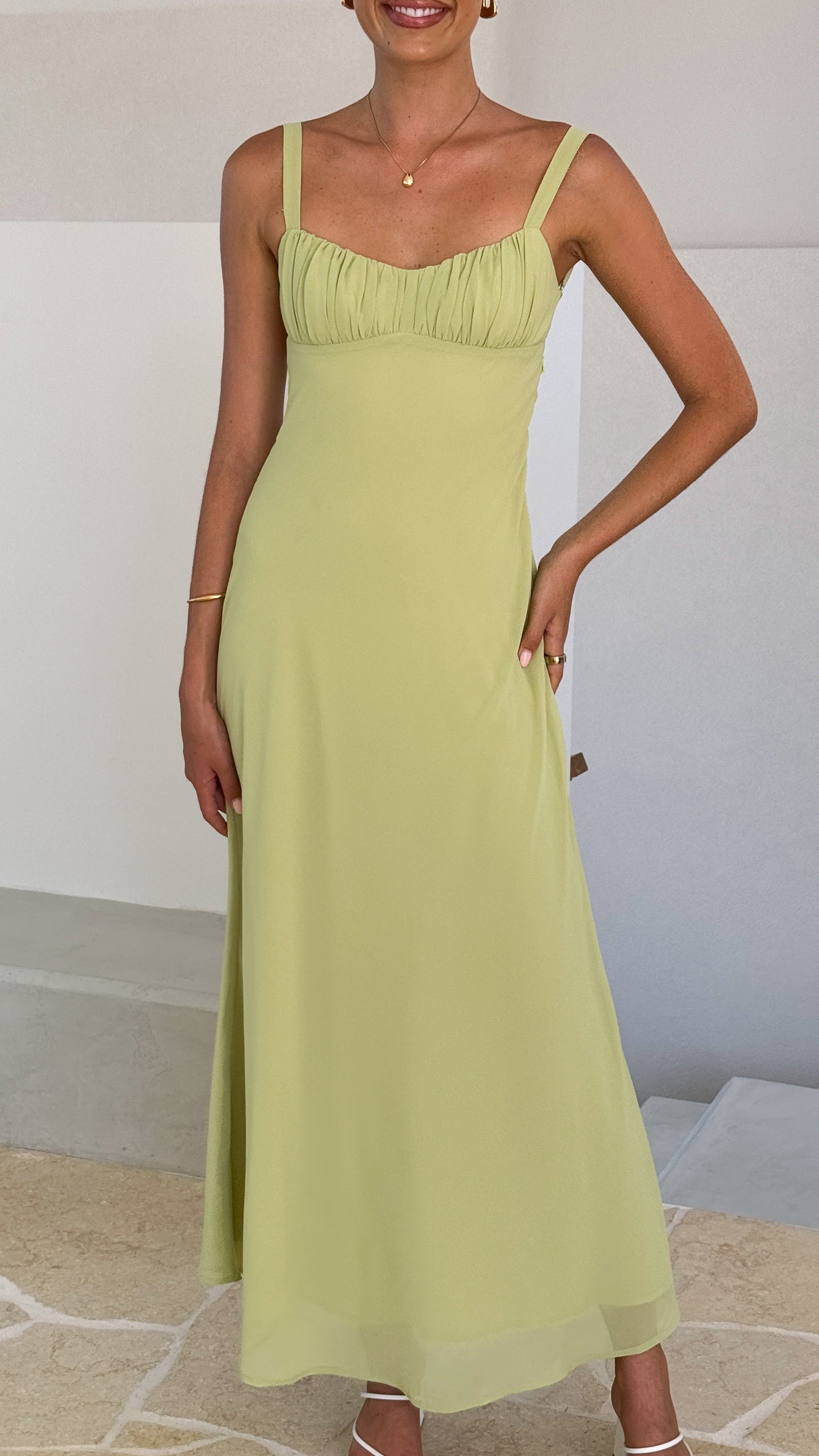 Margo Midi Dress - Lime