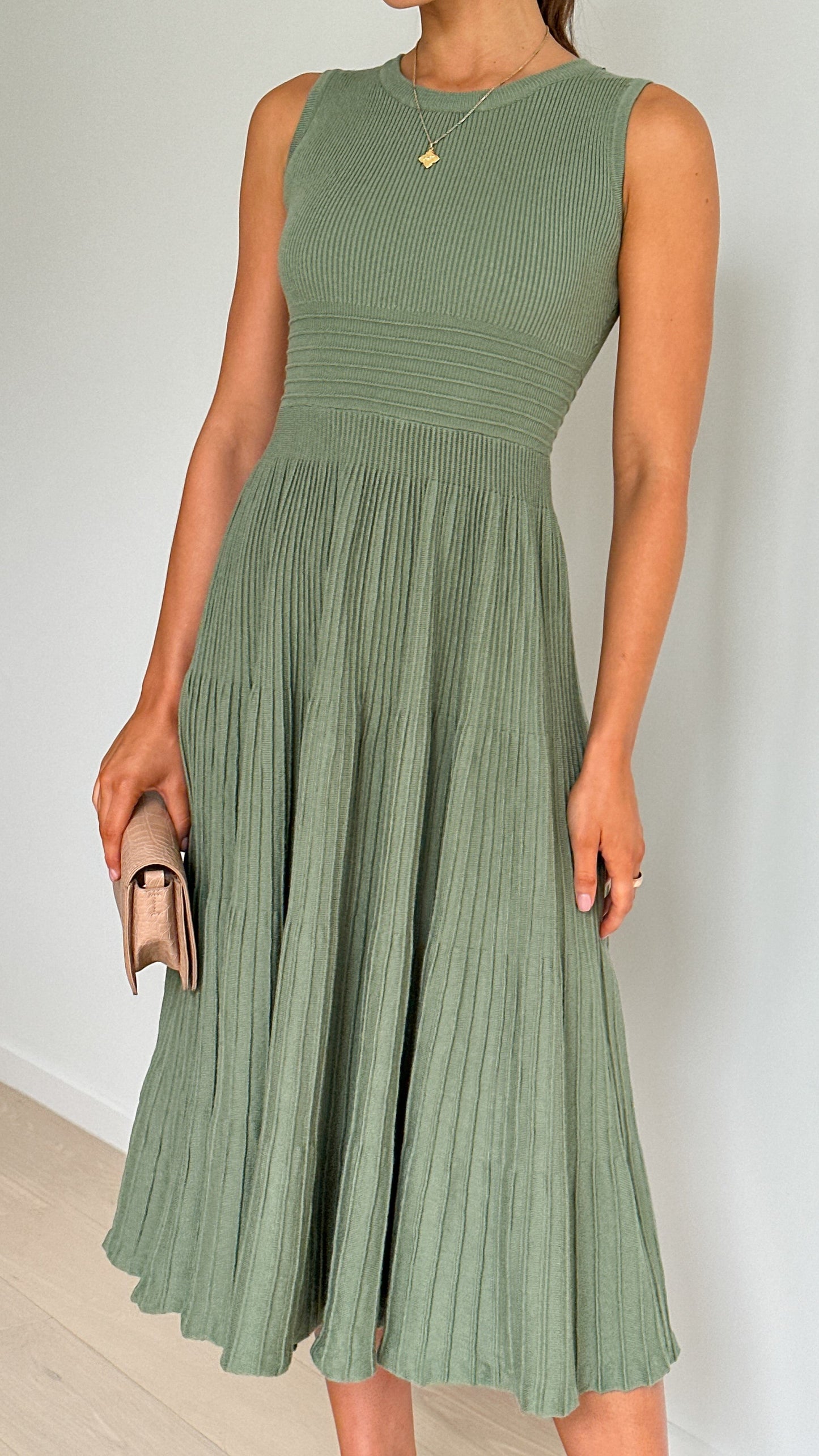 Kaida Midi Dress - Olive