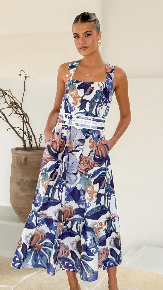 Reba Maxi Dress - Donatella Azure
