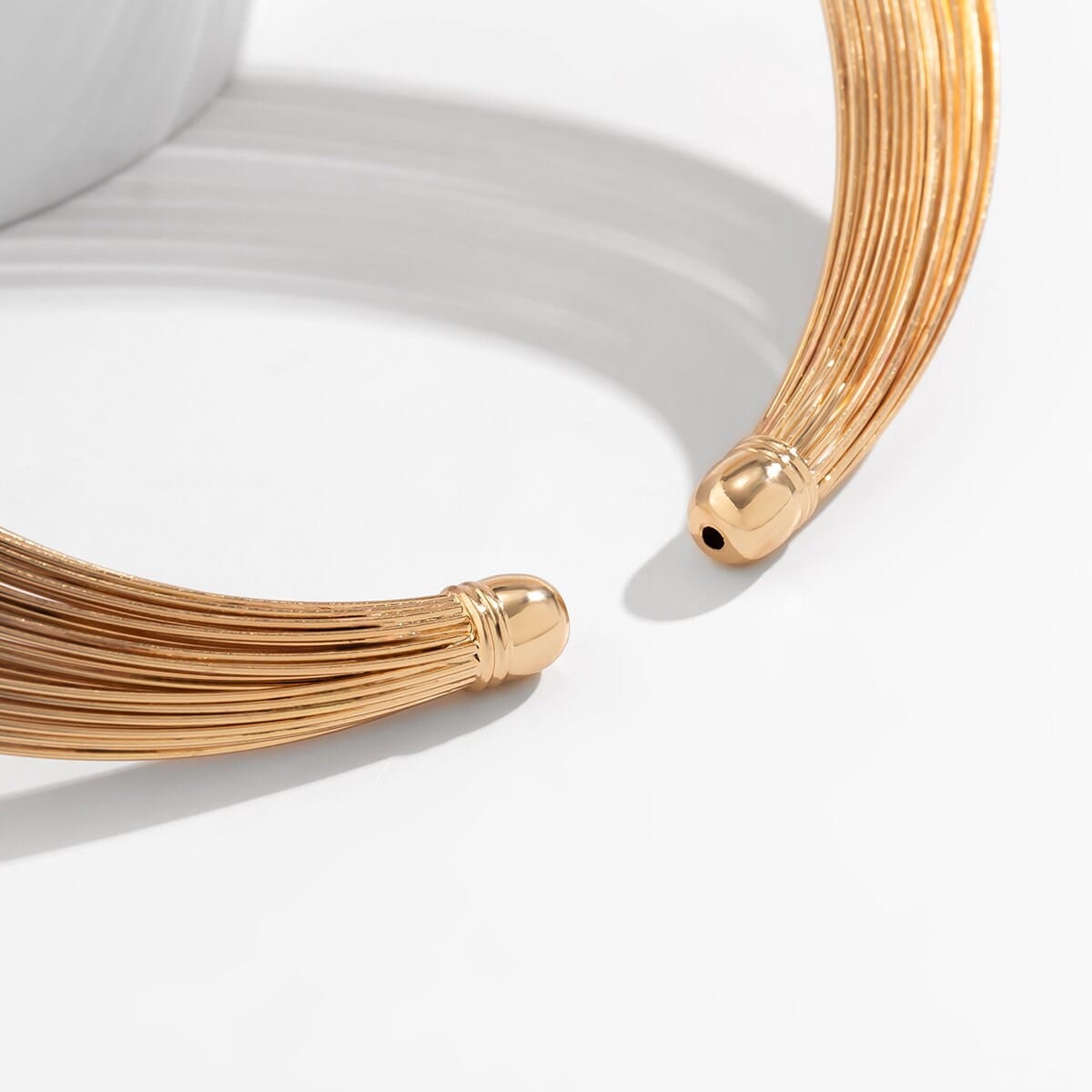 Geometric Gold Silver Tone Abstract Pattern Chunky Collar Choker