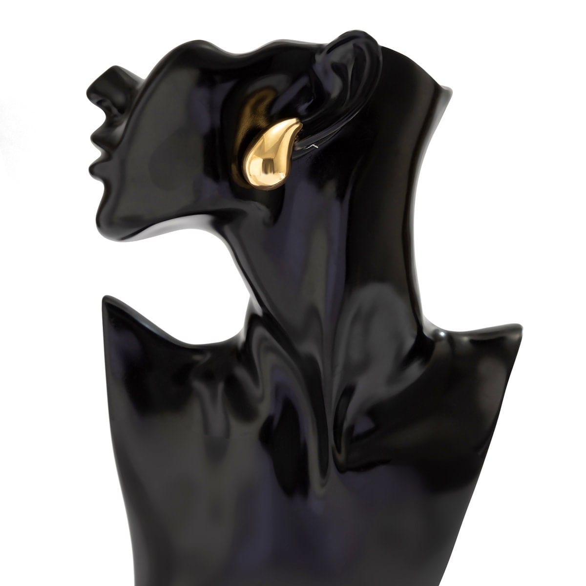Geometric Gold Silver Tone Chunky Waterdrop Earrings