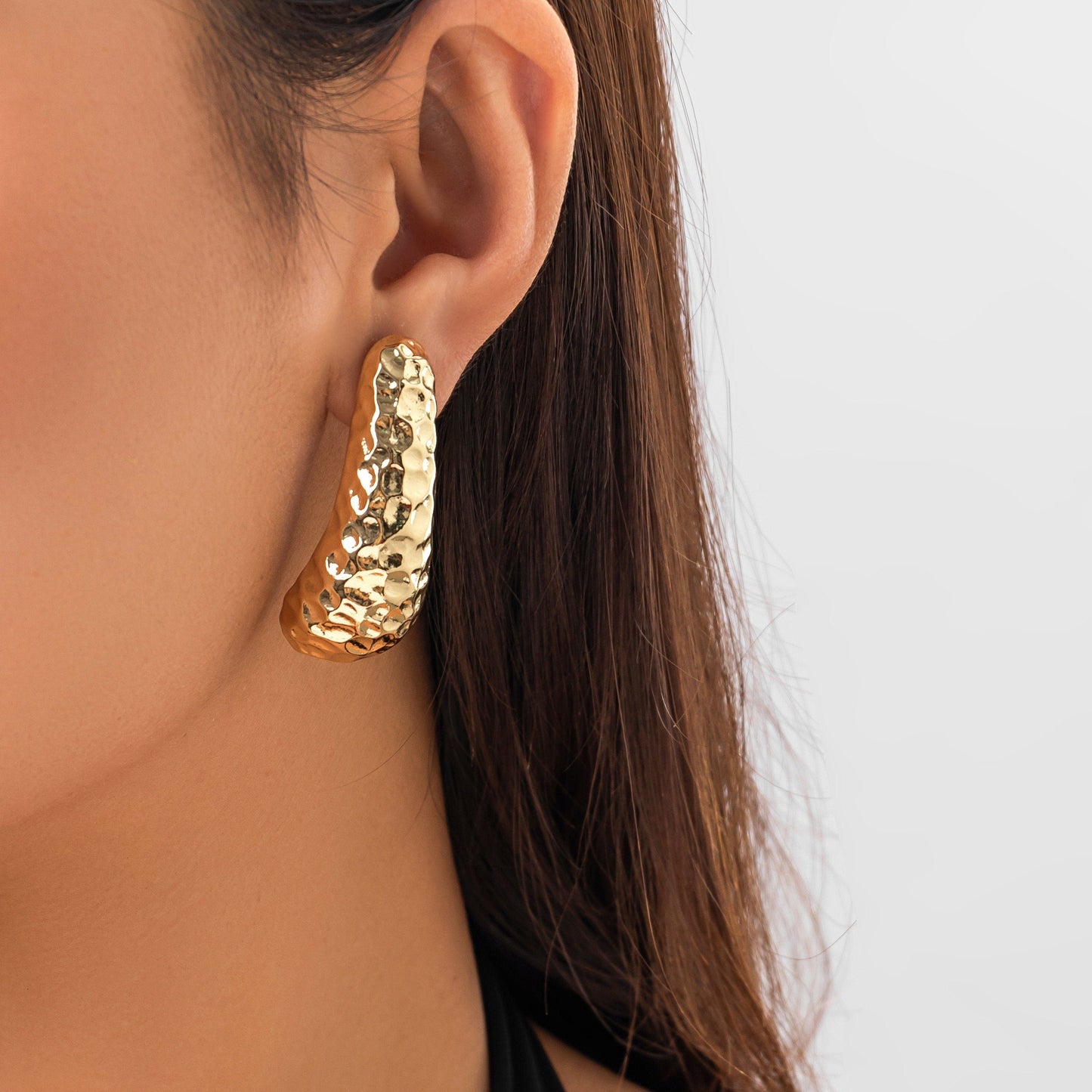 Geometric Gold Silver Tone Dangle Earrings