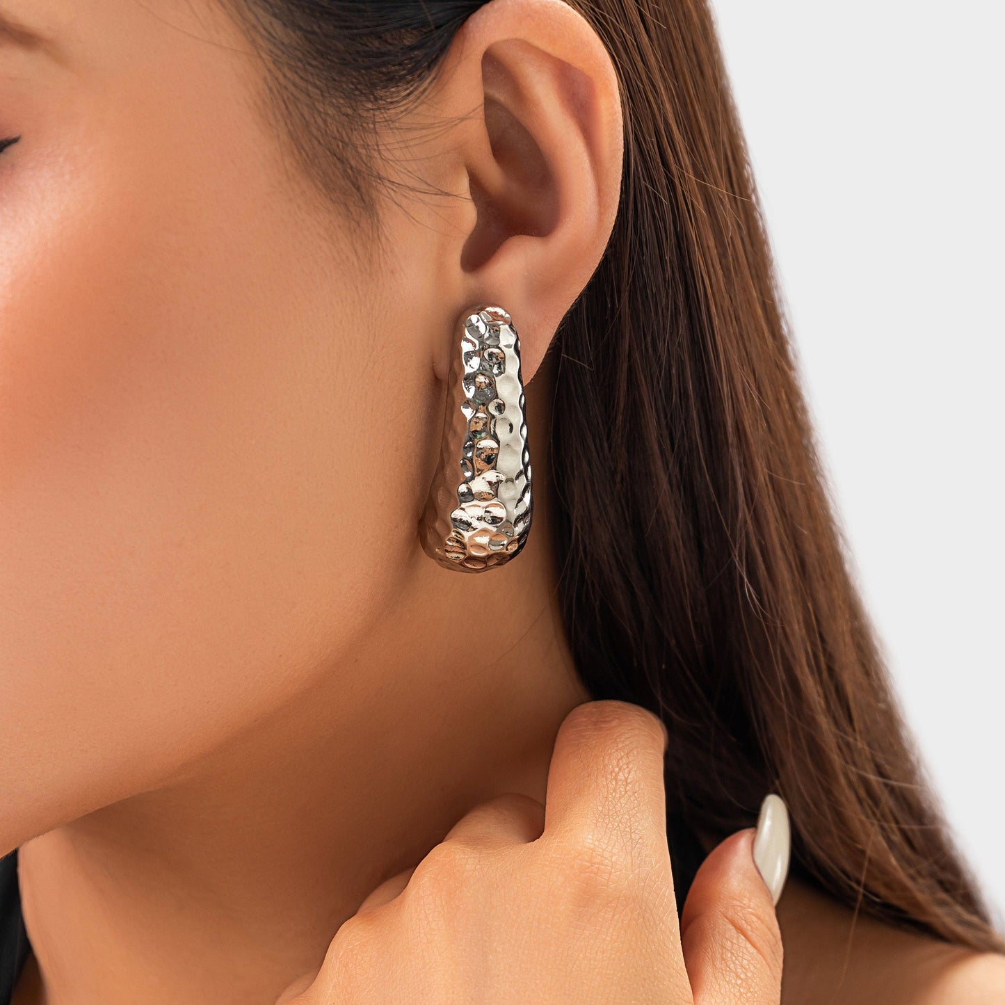 Geometric Gold Silver Tone Dangle Earrings