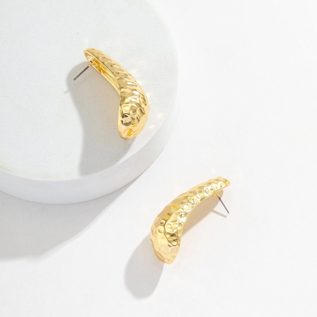 Geometric Gold Silver Tone Dangle Earrings