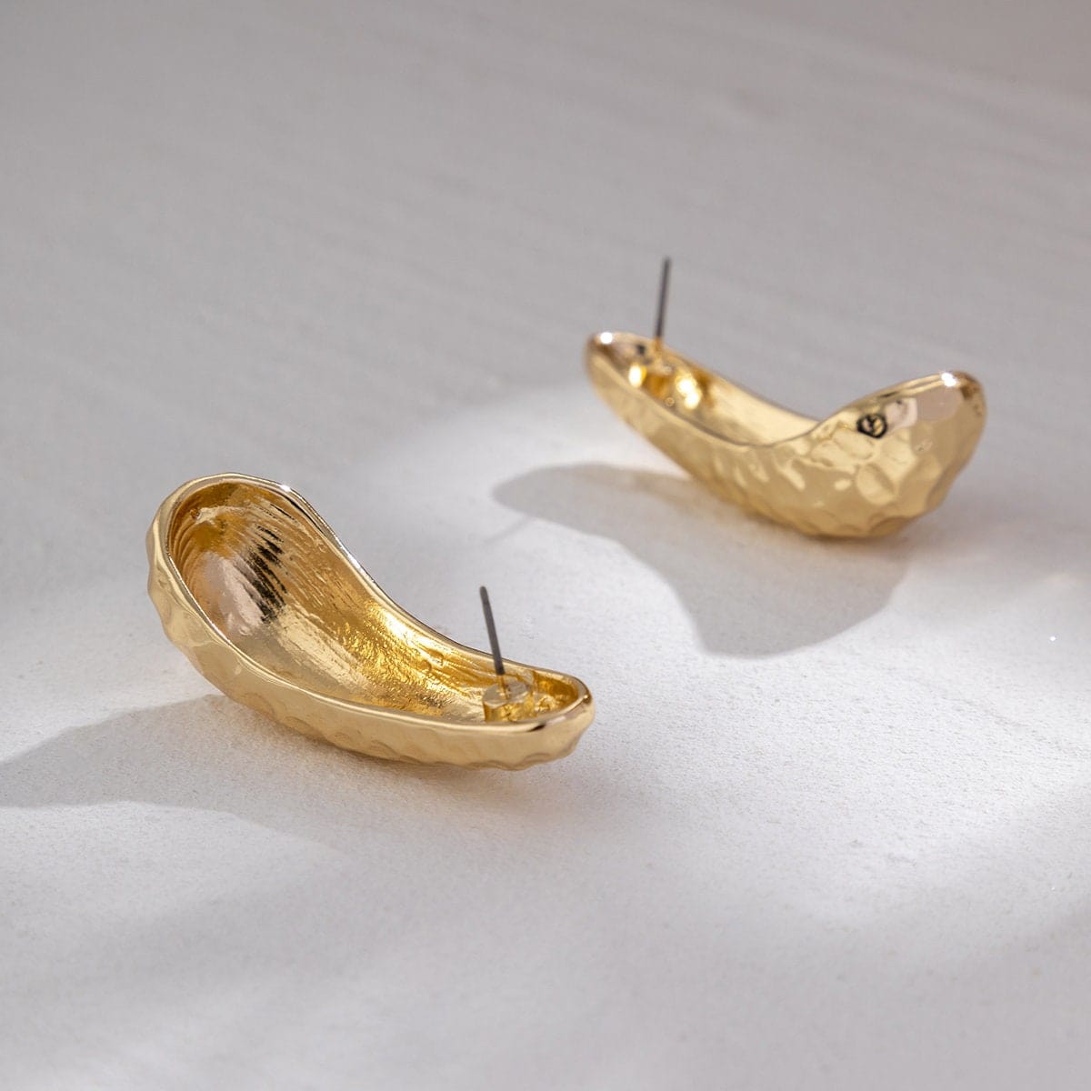 Geometric Gold Silver Tone Dangle Earrings
