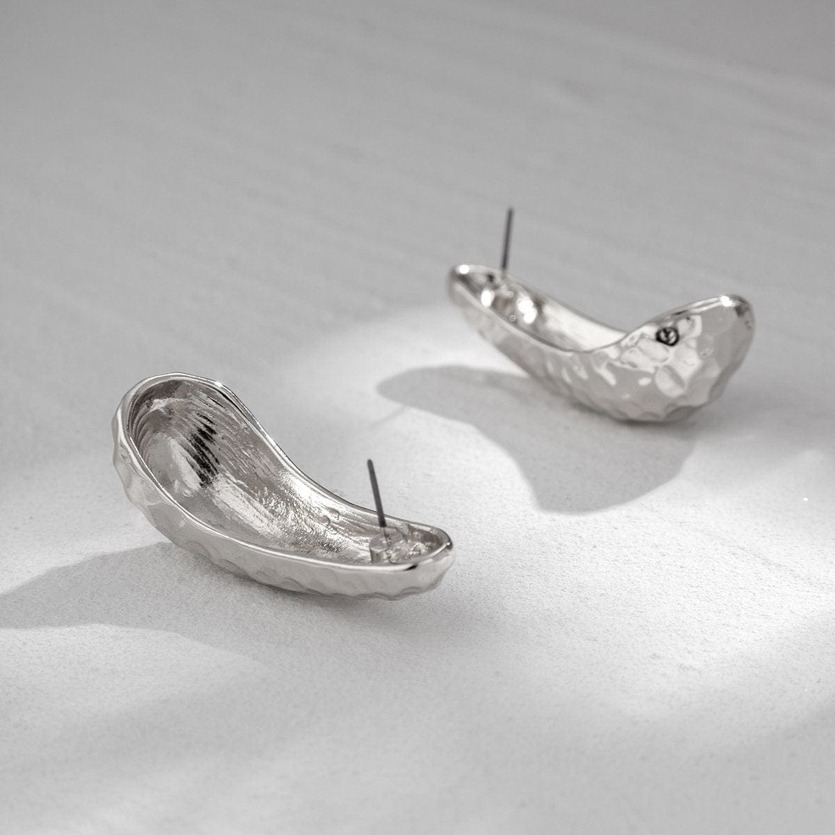 Geometric Gold Silver Tone Dangle Earrings