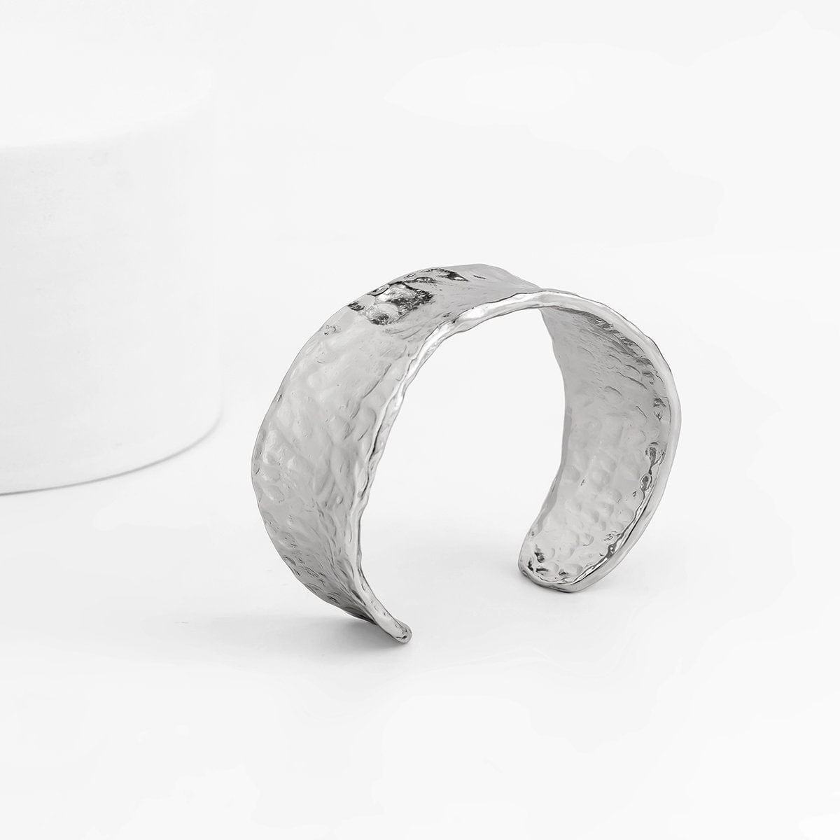 Geometric Gold Silver Tone Irregular Wrist Cuff Wrap Wide Bangle