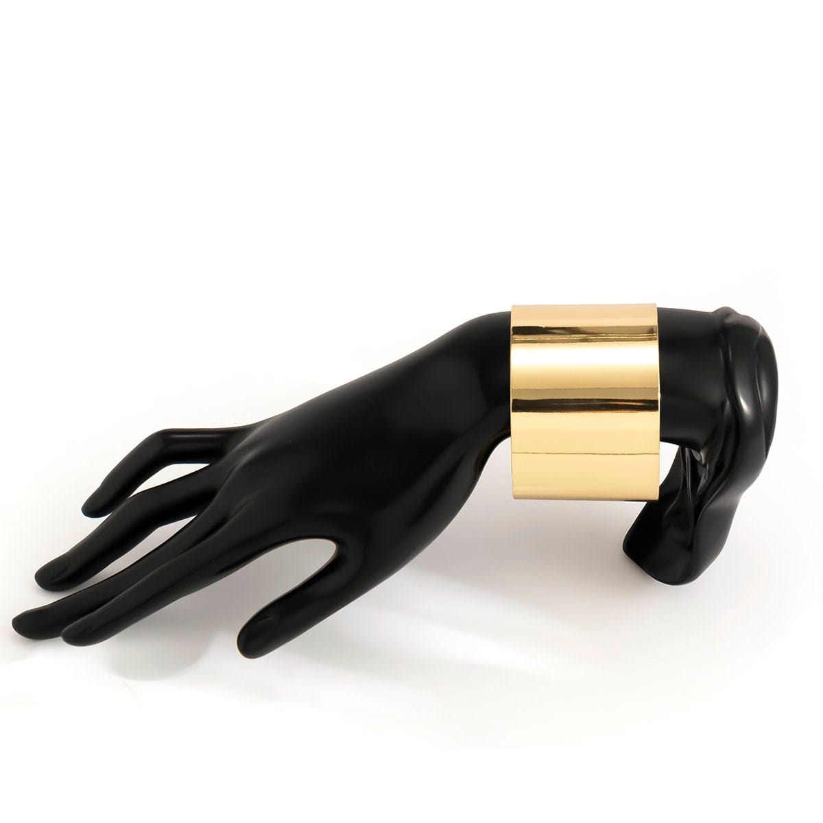Geometric Gold Silver Tone Mirror Wrist Cuff Wrap Wide Bangle