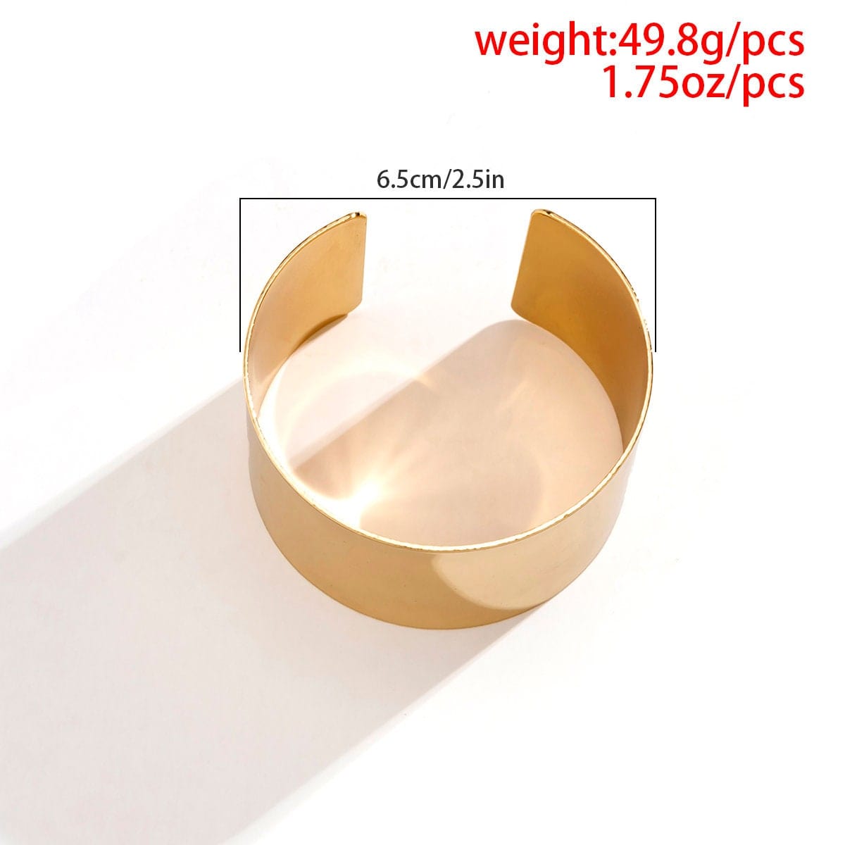 Geometric Gold Silver Tone Mirror Wrist Cuff Wrap Wide Bangle