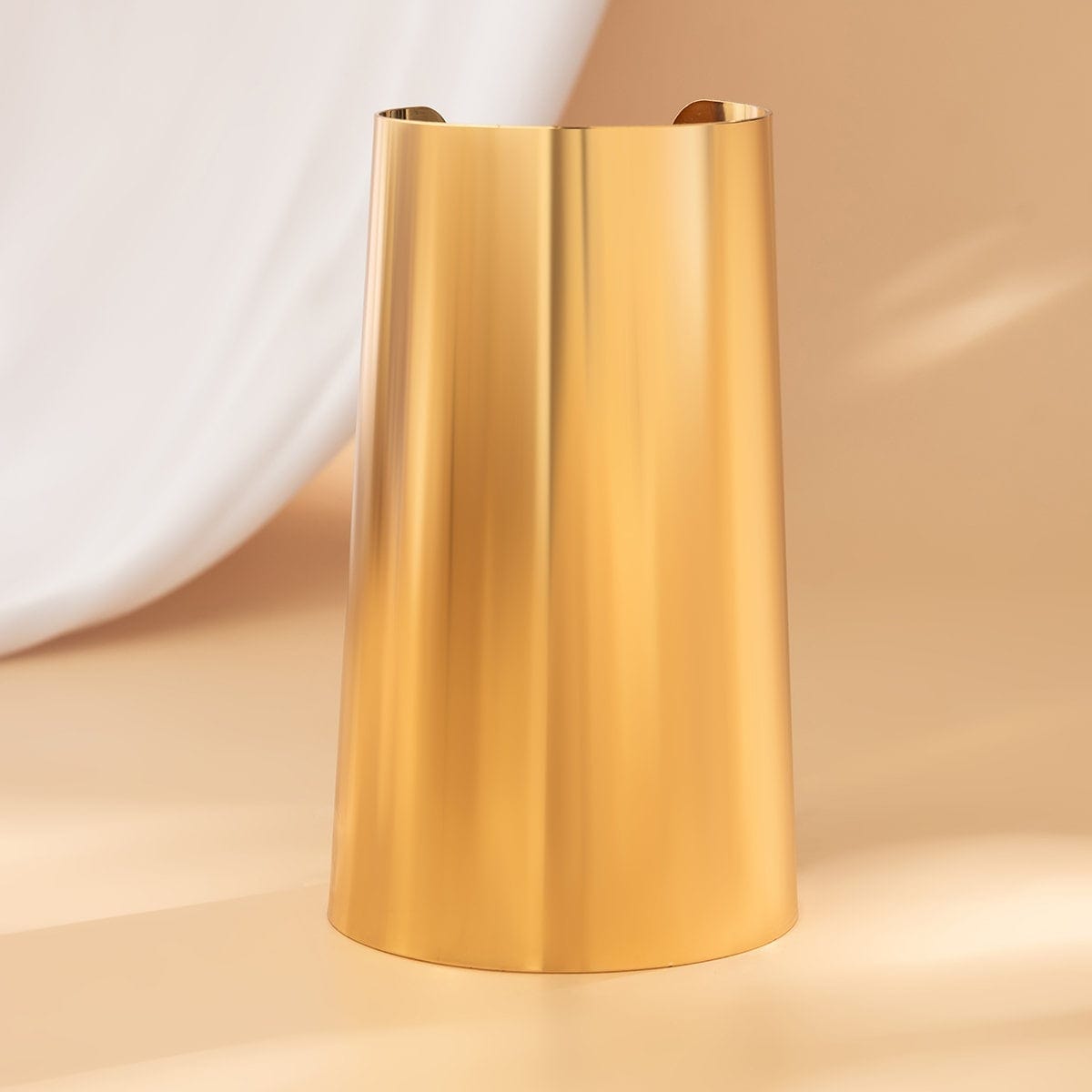 Geometric Gold Silver Tone Oversized Wrist Cuff Wrap Wide Bangle