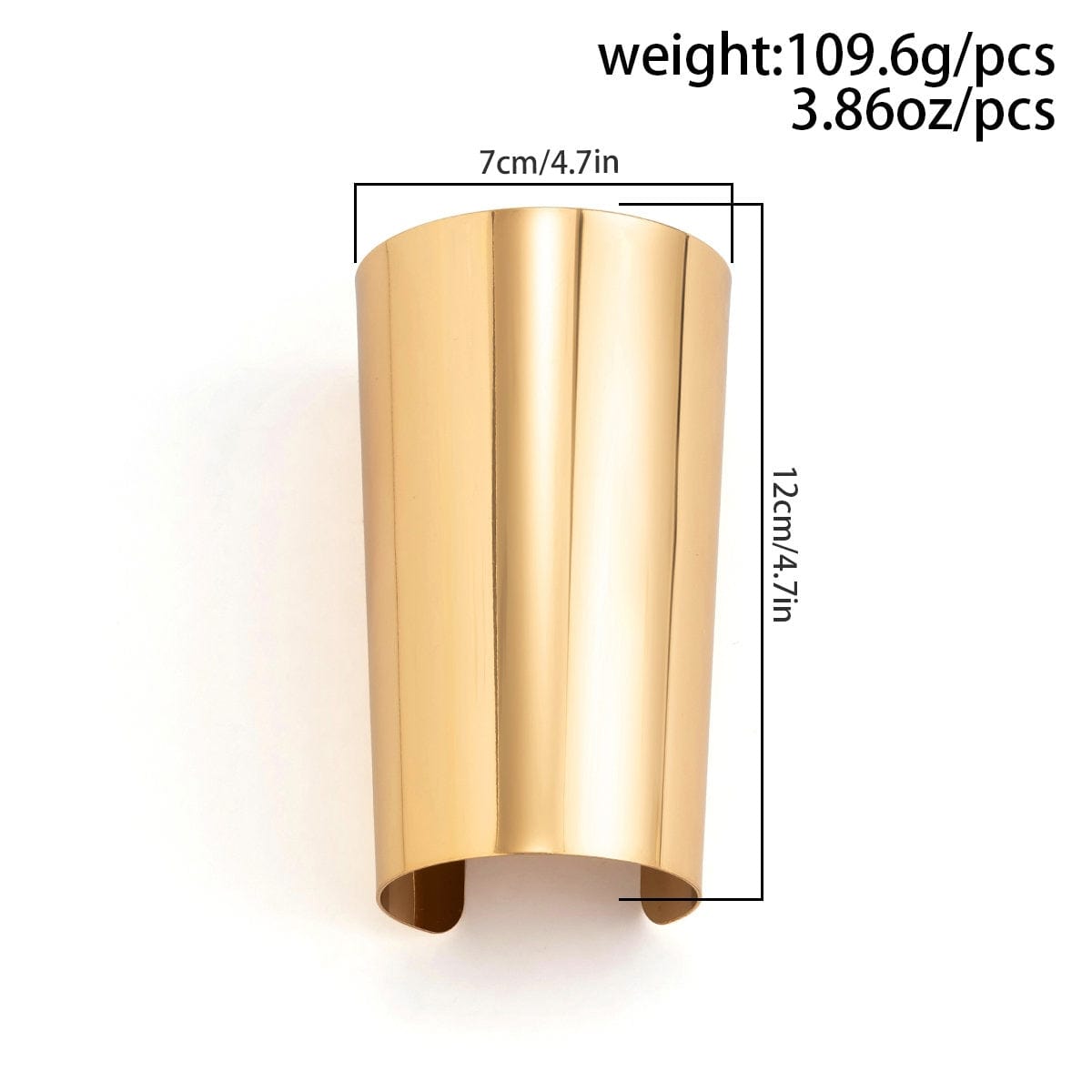 Geometric Gold Silver Tone Oversized Wrist Cuff Wrap Wide Bangle