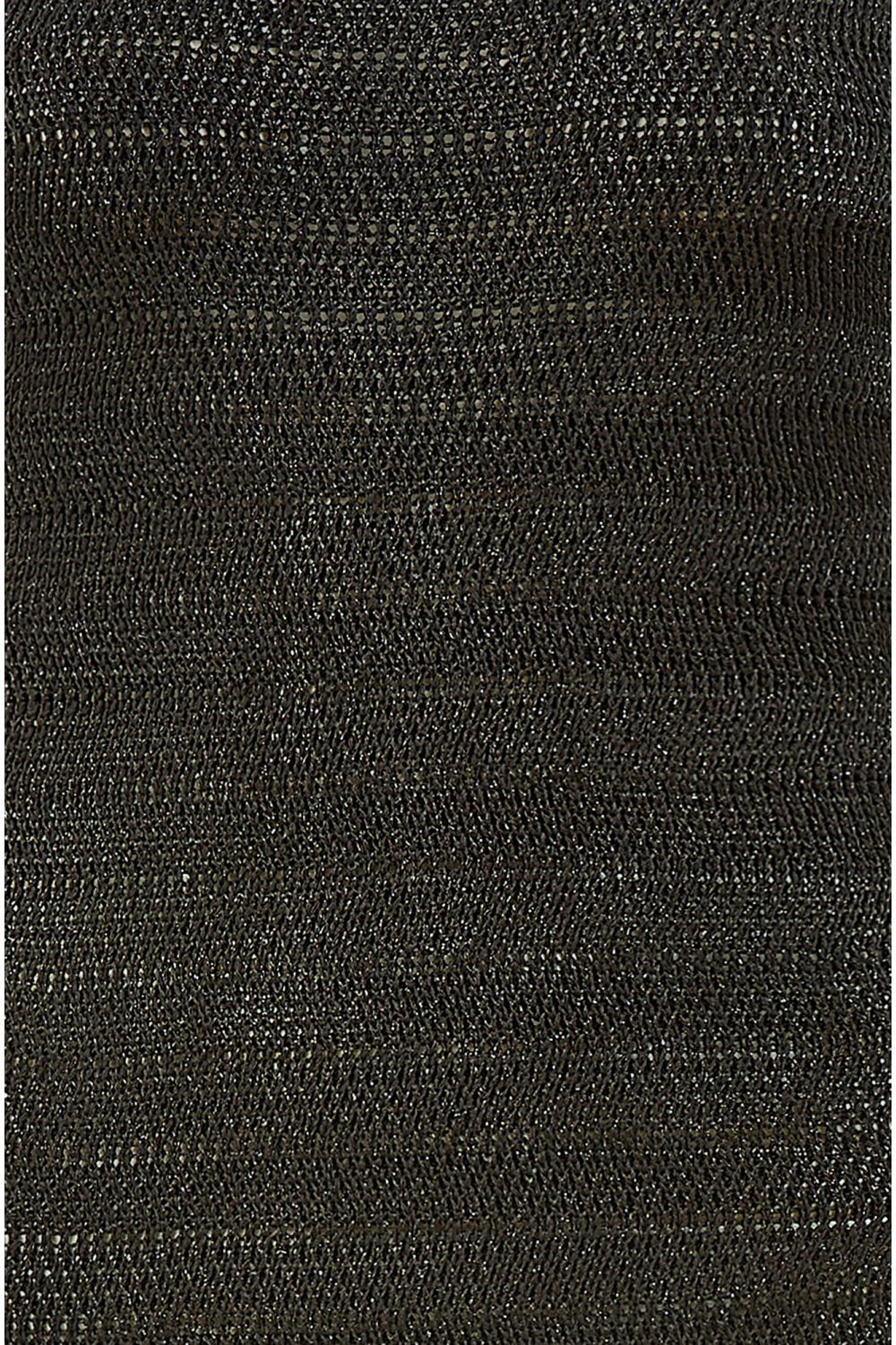 Yumi Black Lurex Knitted Sleeveless Midi Dress