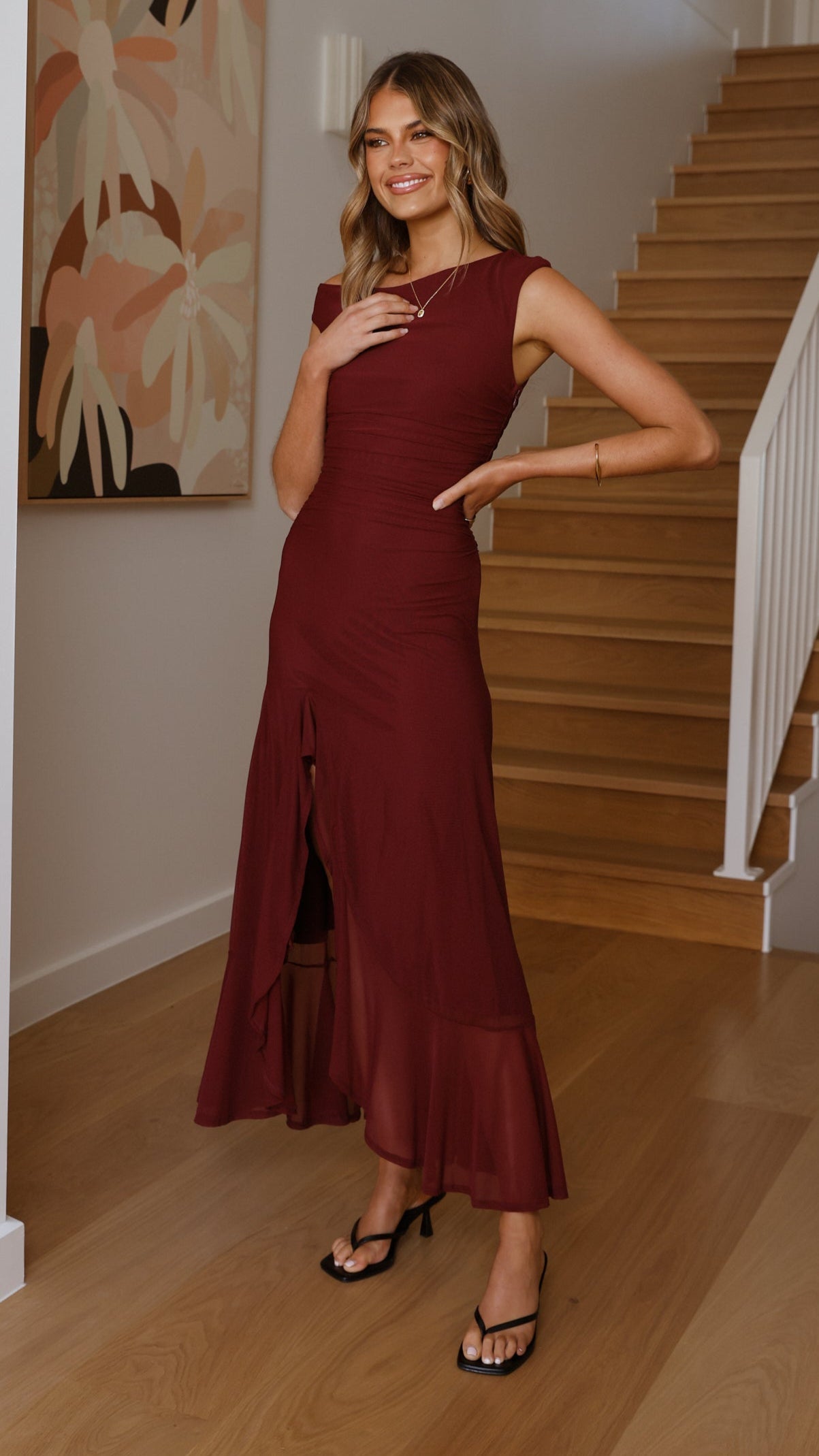 Sareiah Maxi Dress - Wine