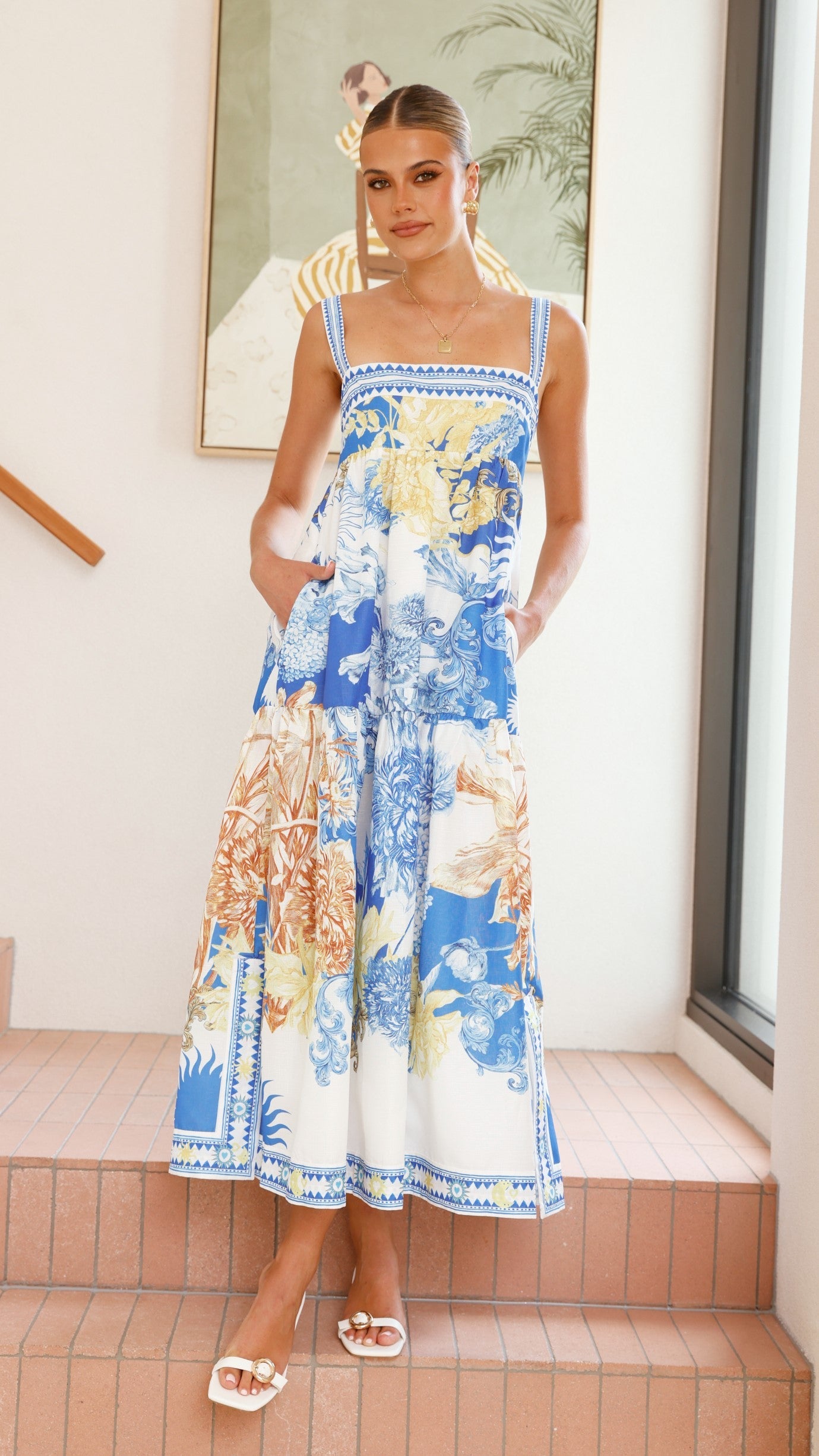 Saleema Maxi Dress - Blue Doll