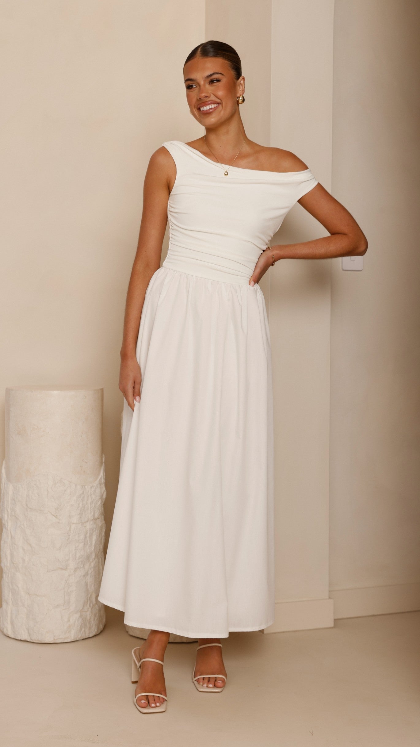 Immy Midi Dress - White