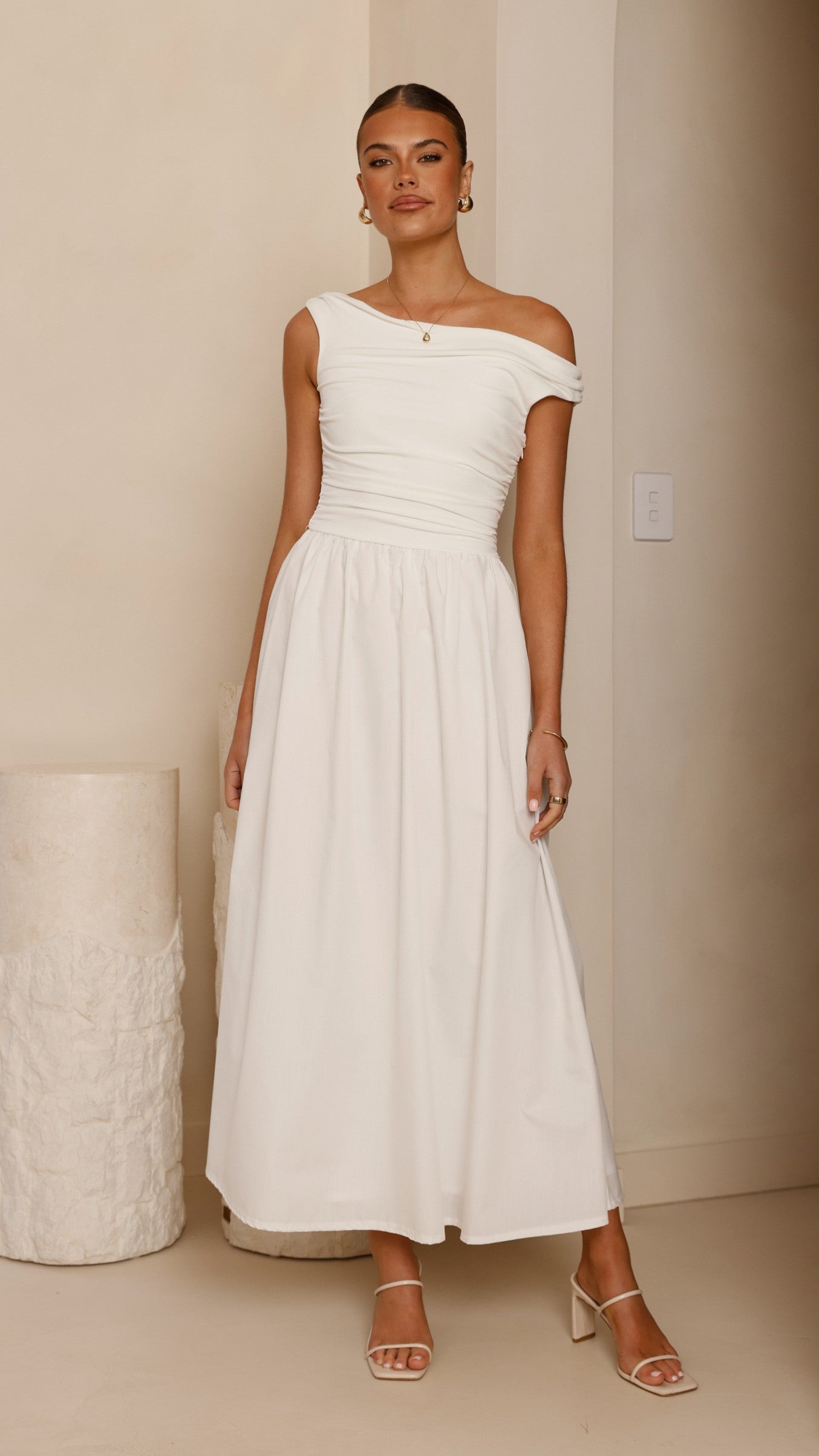 Immy Midi Dress - White