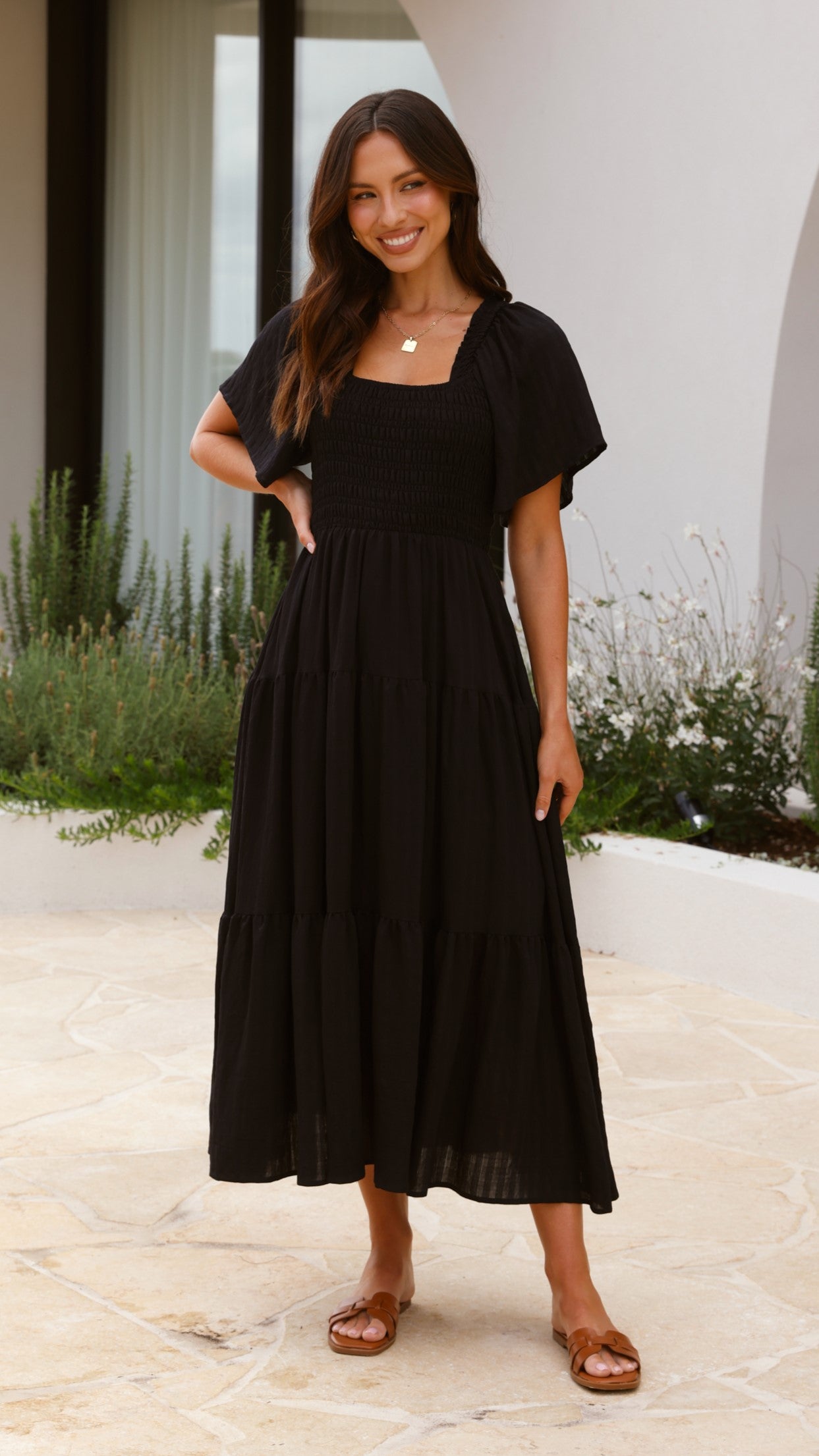 Lainey Midi Dress - Black