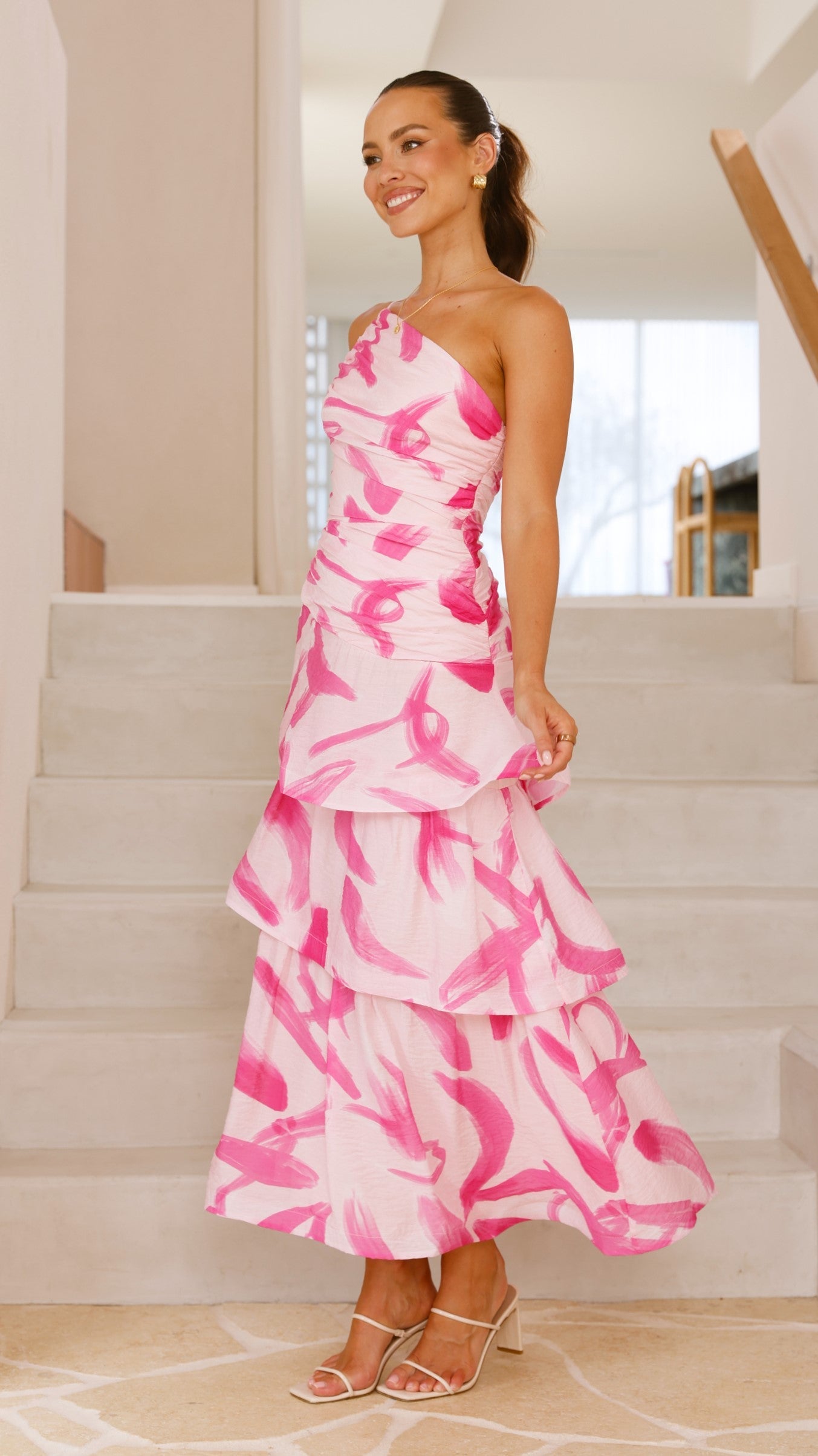 Nalani Maxi Dress - Pink Print