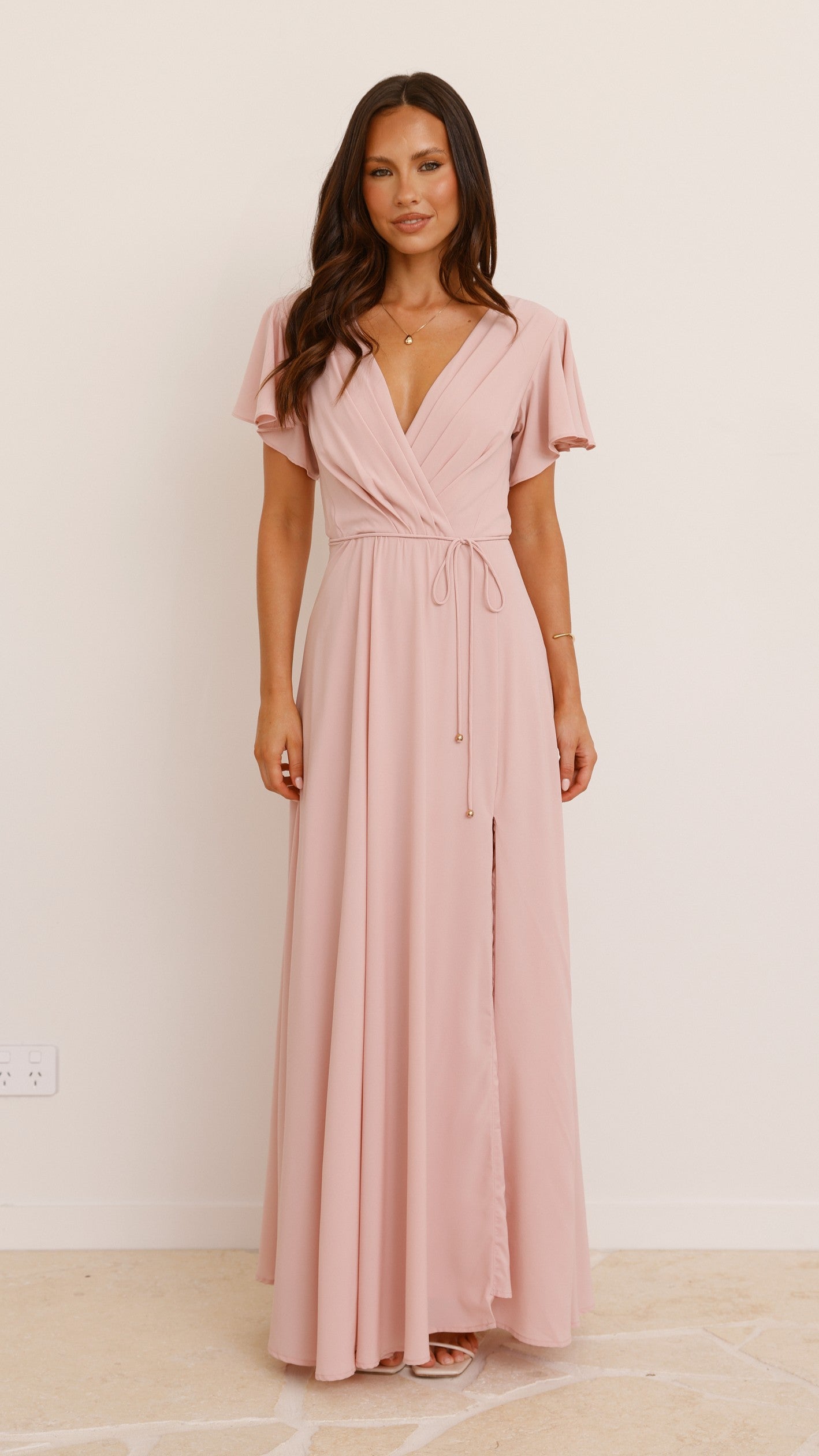 Charlize Maxi Dress - Dusty Pink
