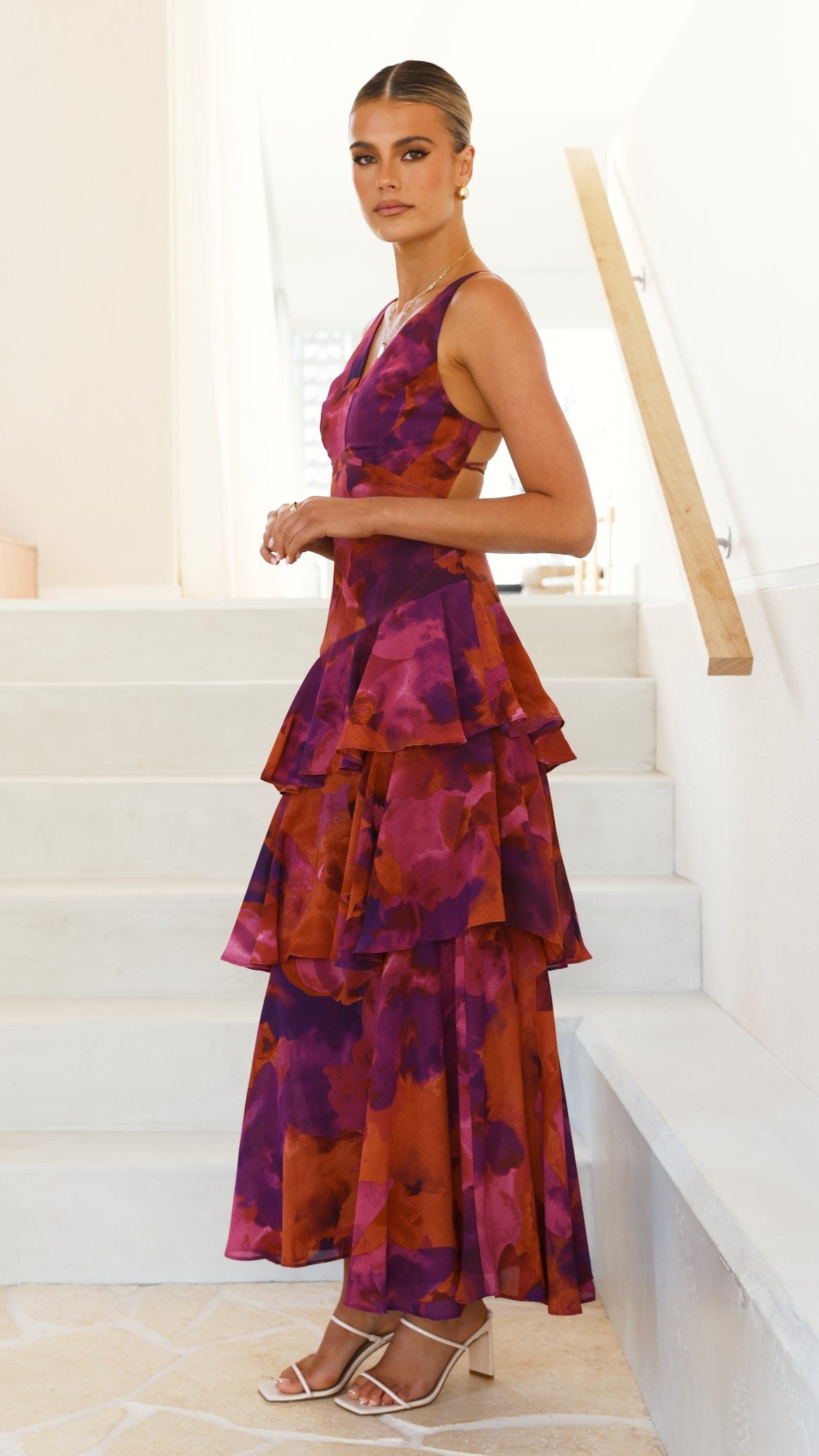 Sachiko Maxi Dress - Purple Print