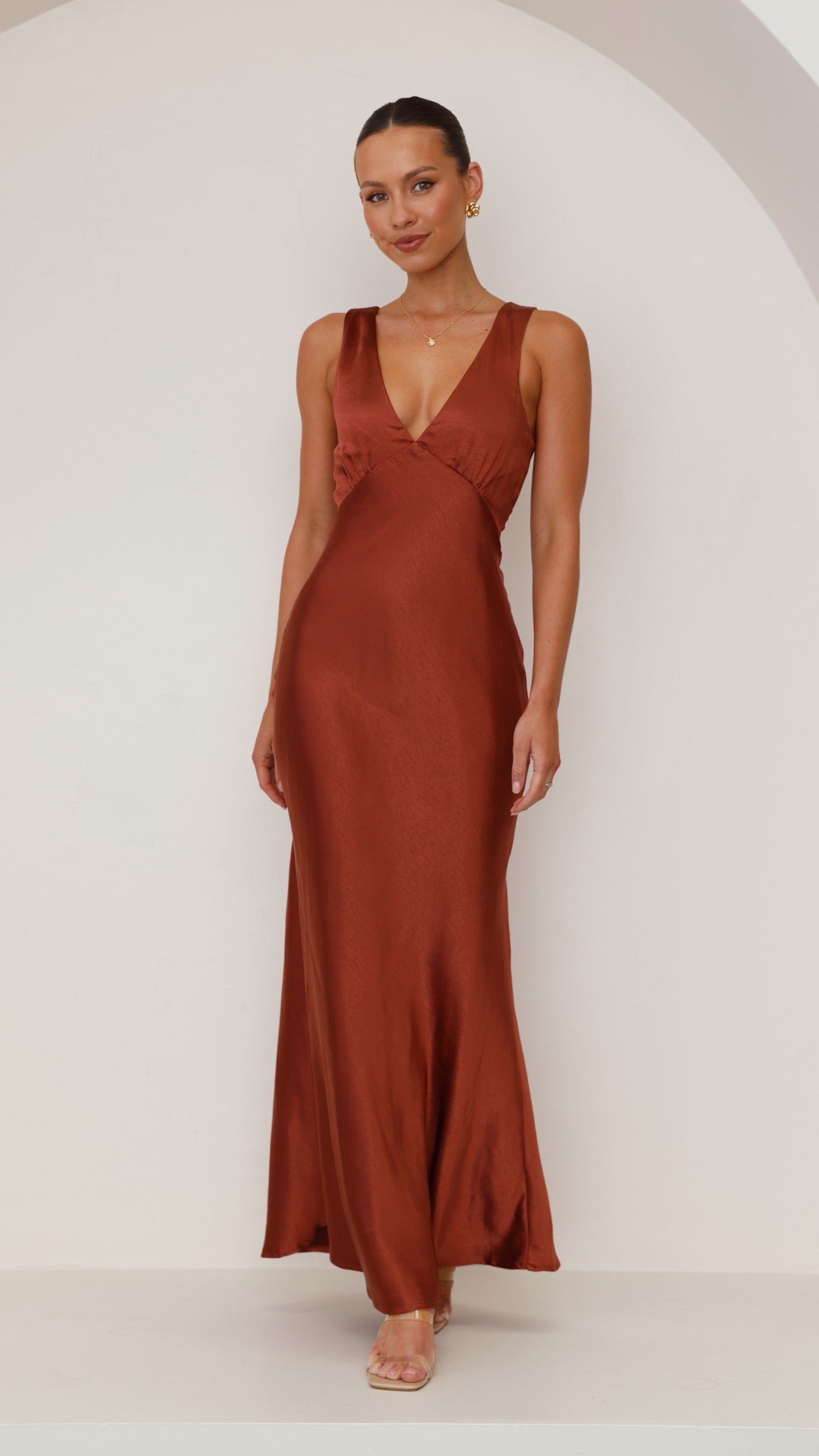 Sofia Maxi Dress - Rust