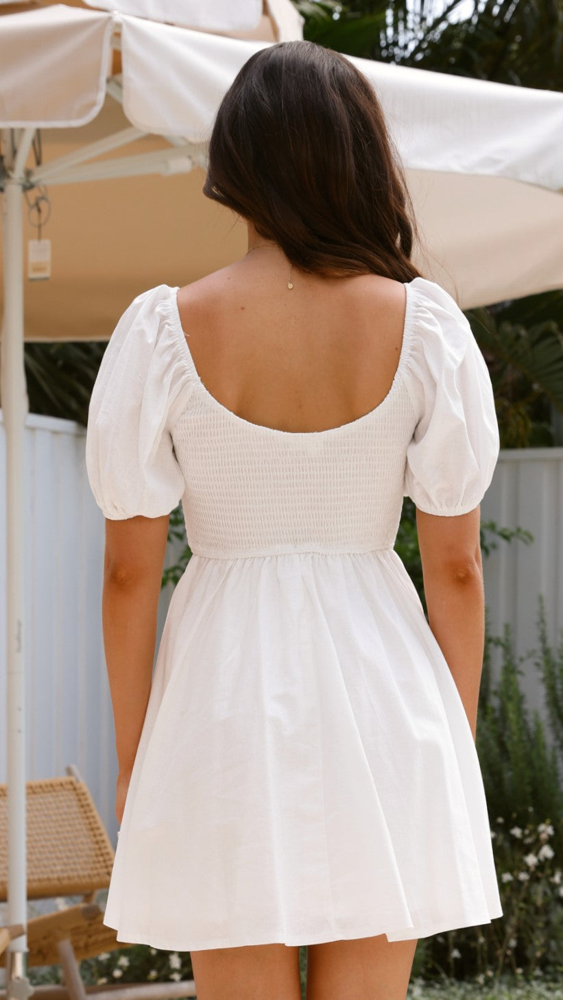 Sahirah Mini Dress - White