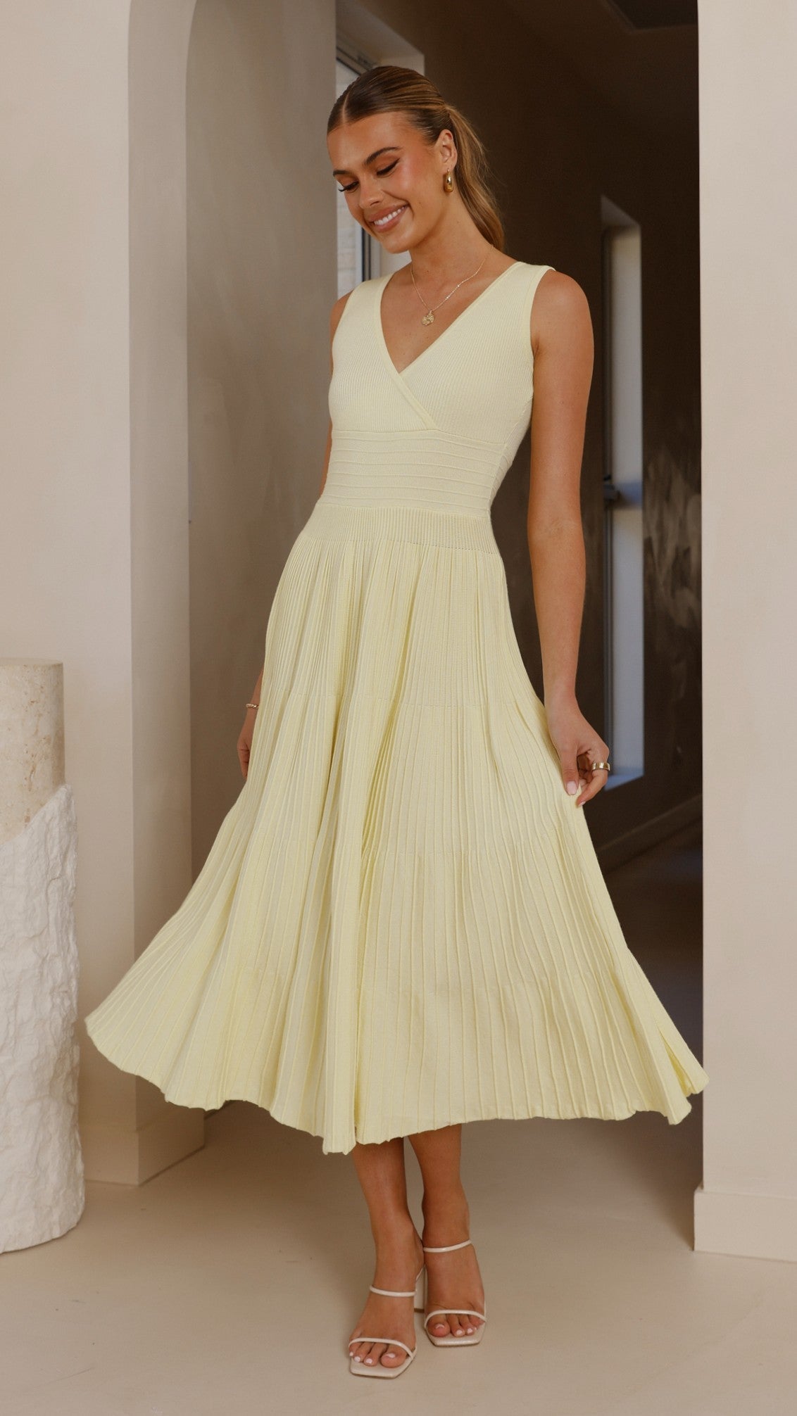 Jayde Knit Dress - Yellow