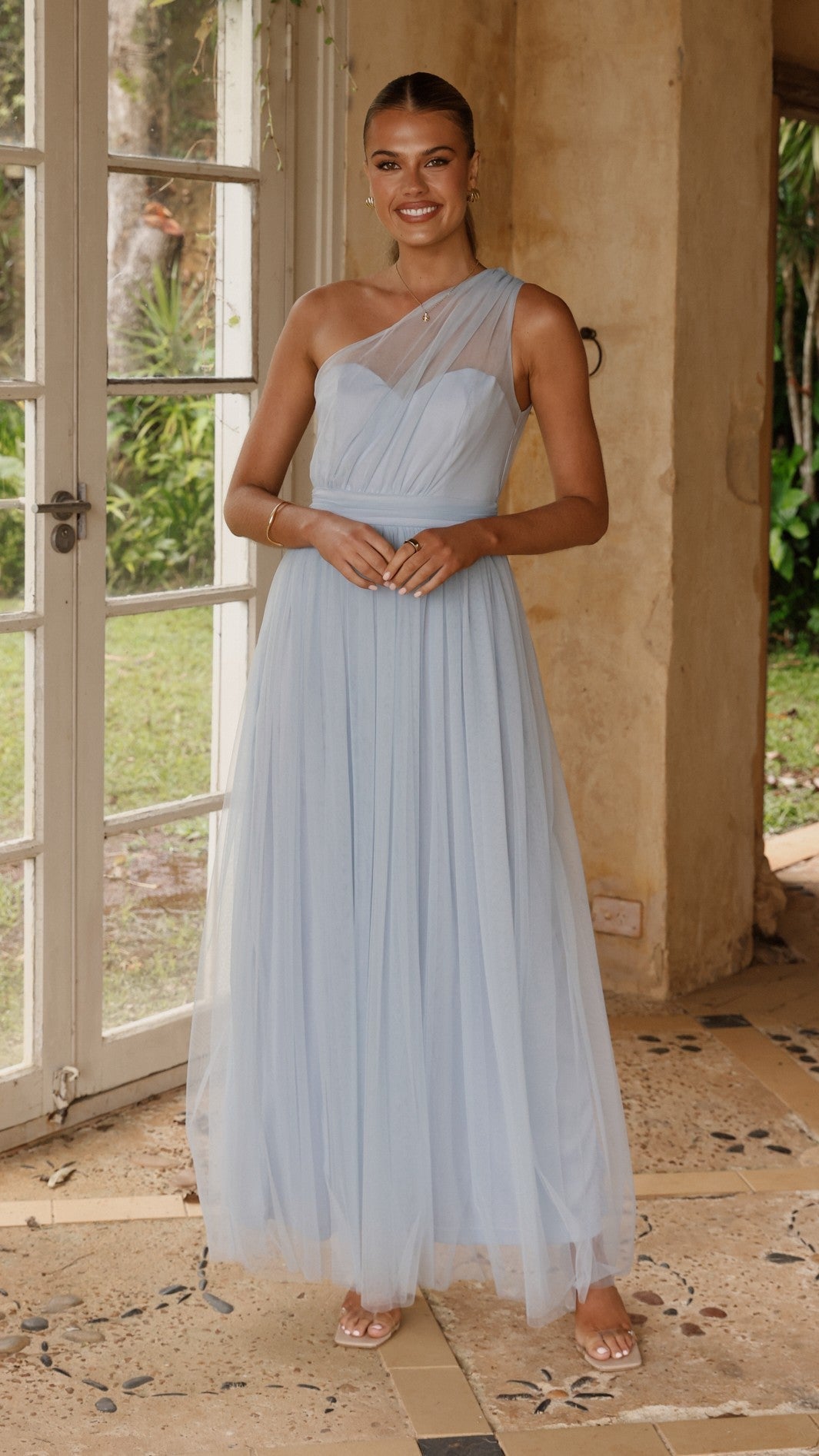 Talissa Tulle Maxi Dress - Blue
