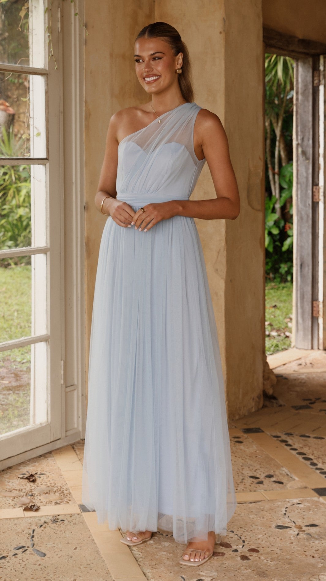 Talissa Tulle Maxi Dress - Blue