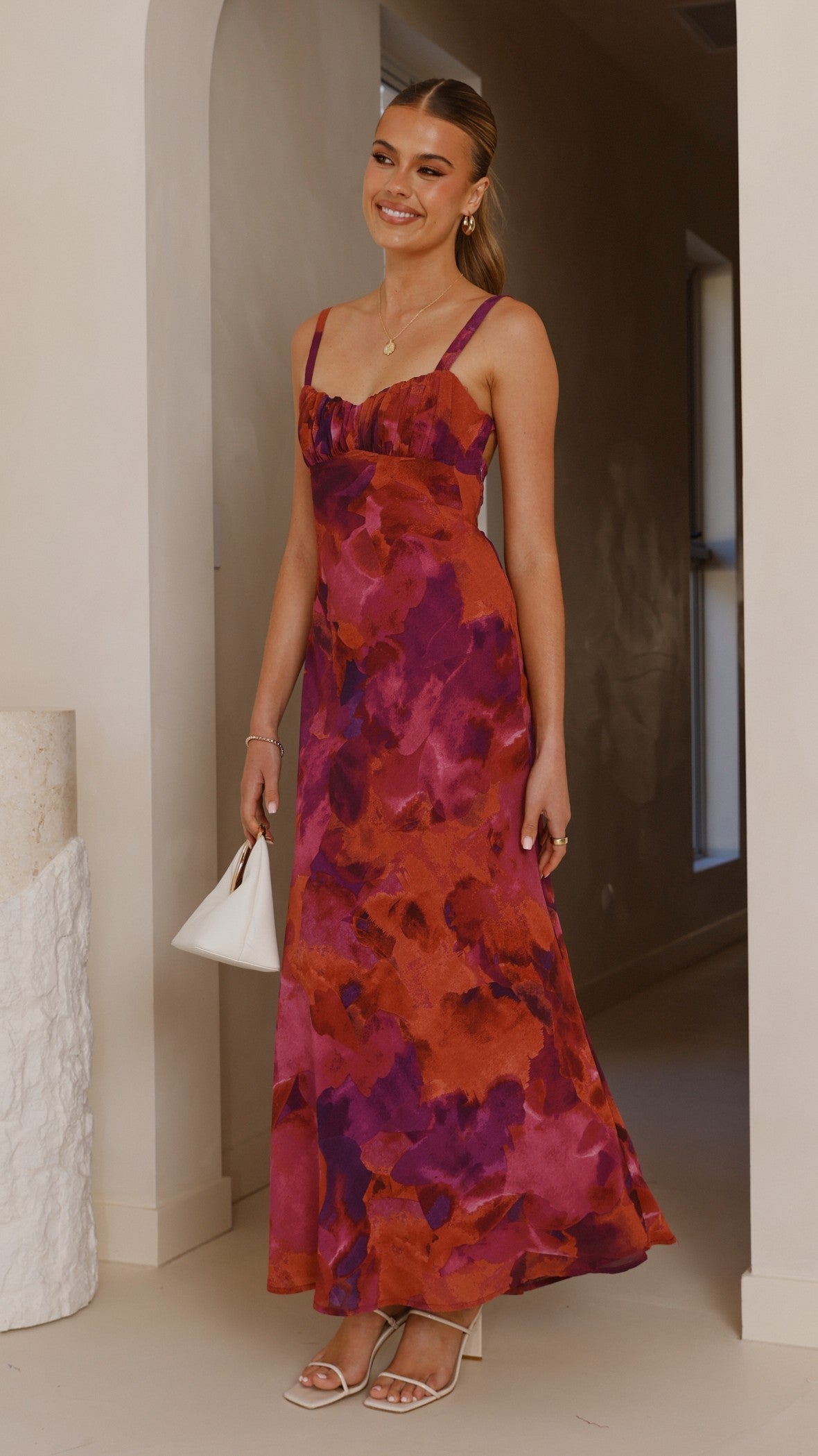 Margo Midi Dress - Dark Rose