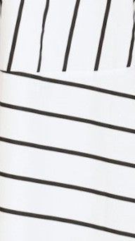 Kaethe Maxi Dress - White/Black Stripe