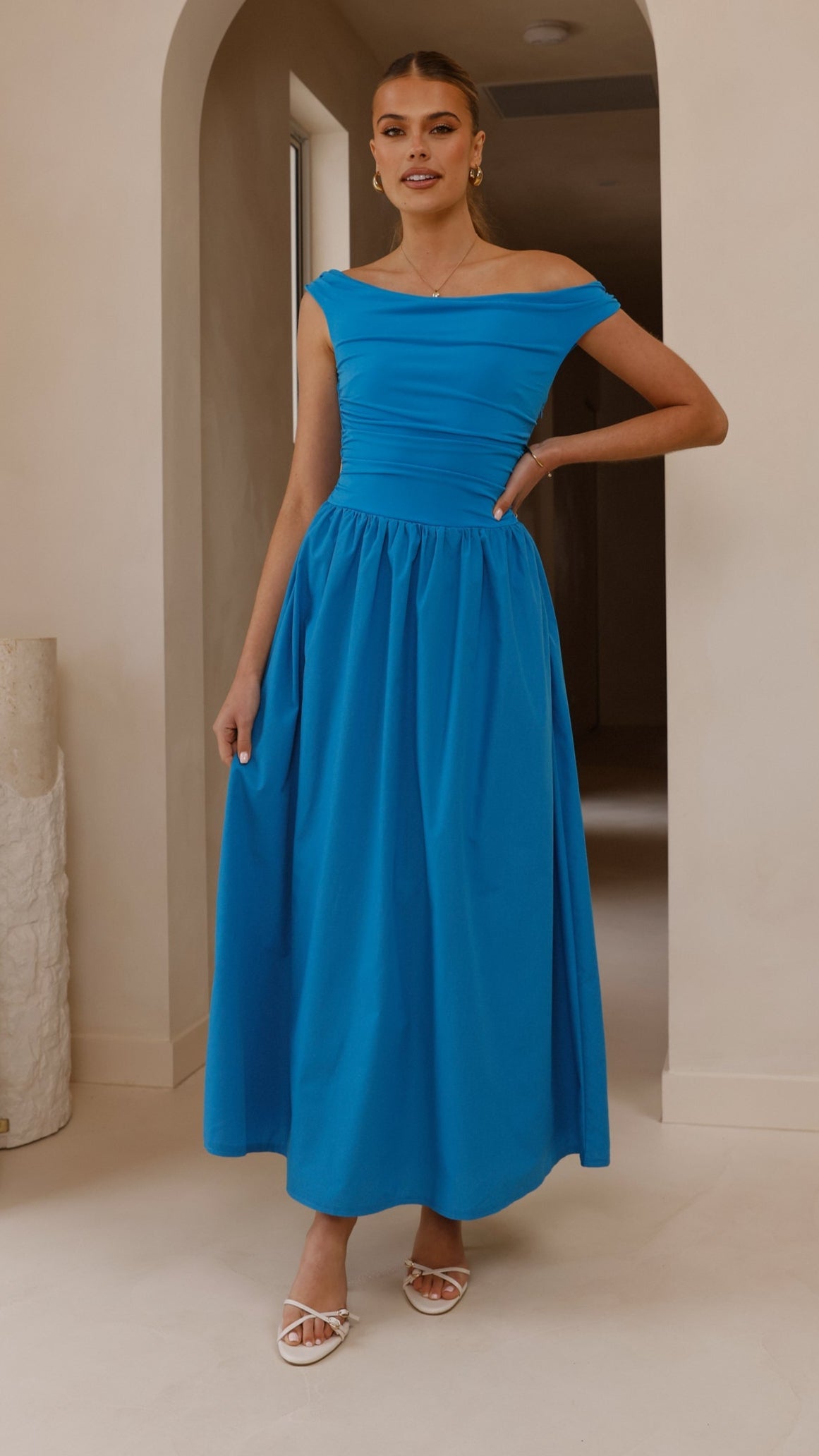 Immy Midi Dress - Blue