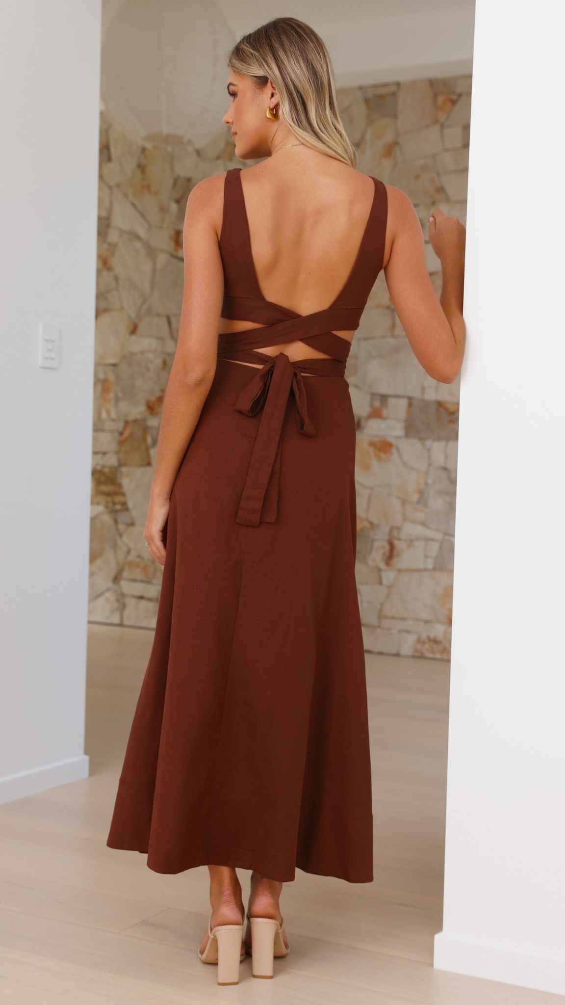 Kimberley Maxi Dress - Chocolate