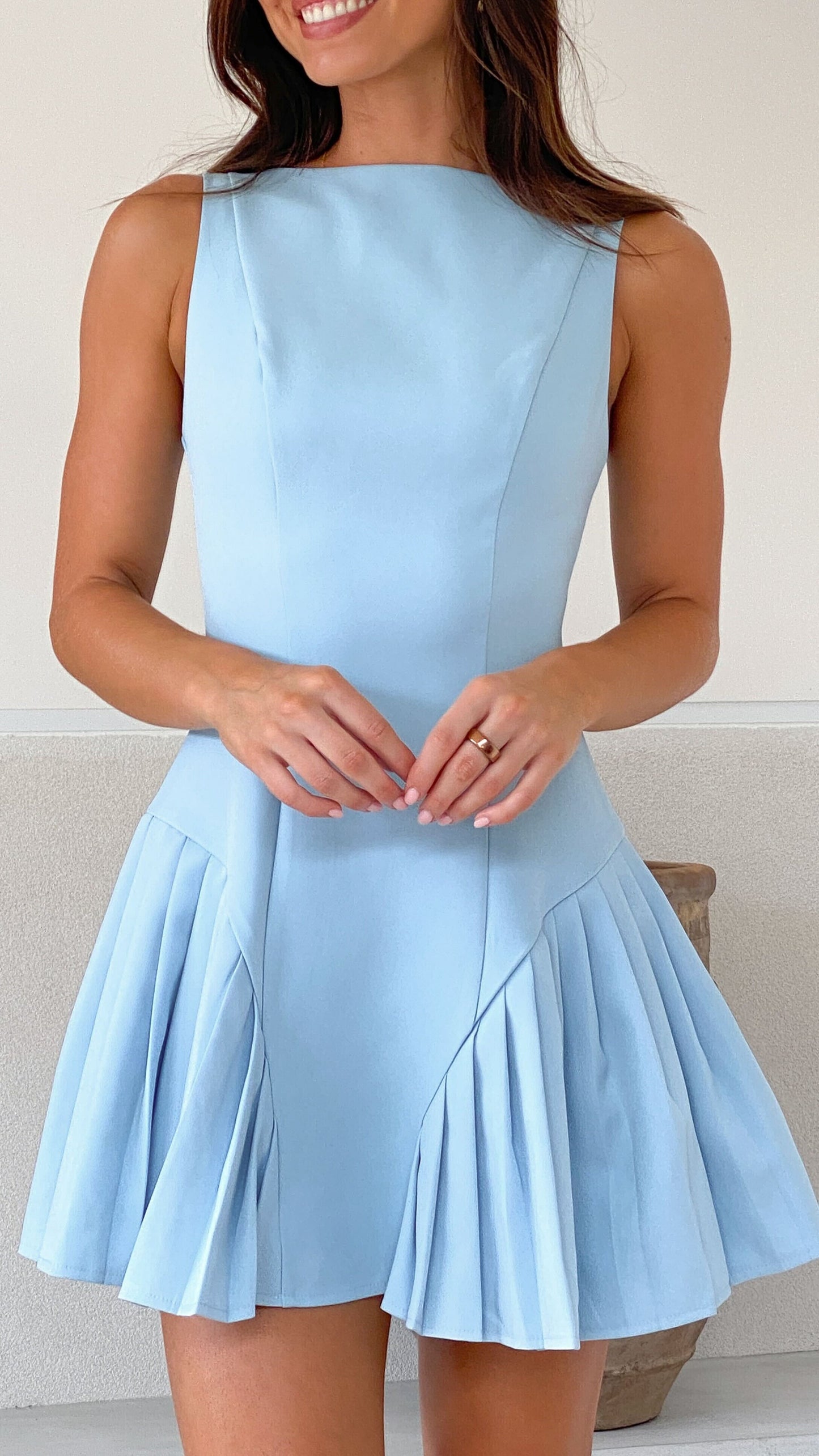 Yesim Mini Dress - Blue