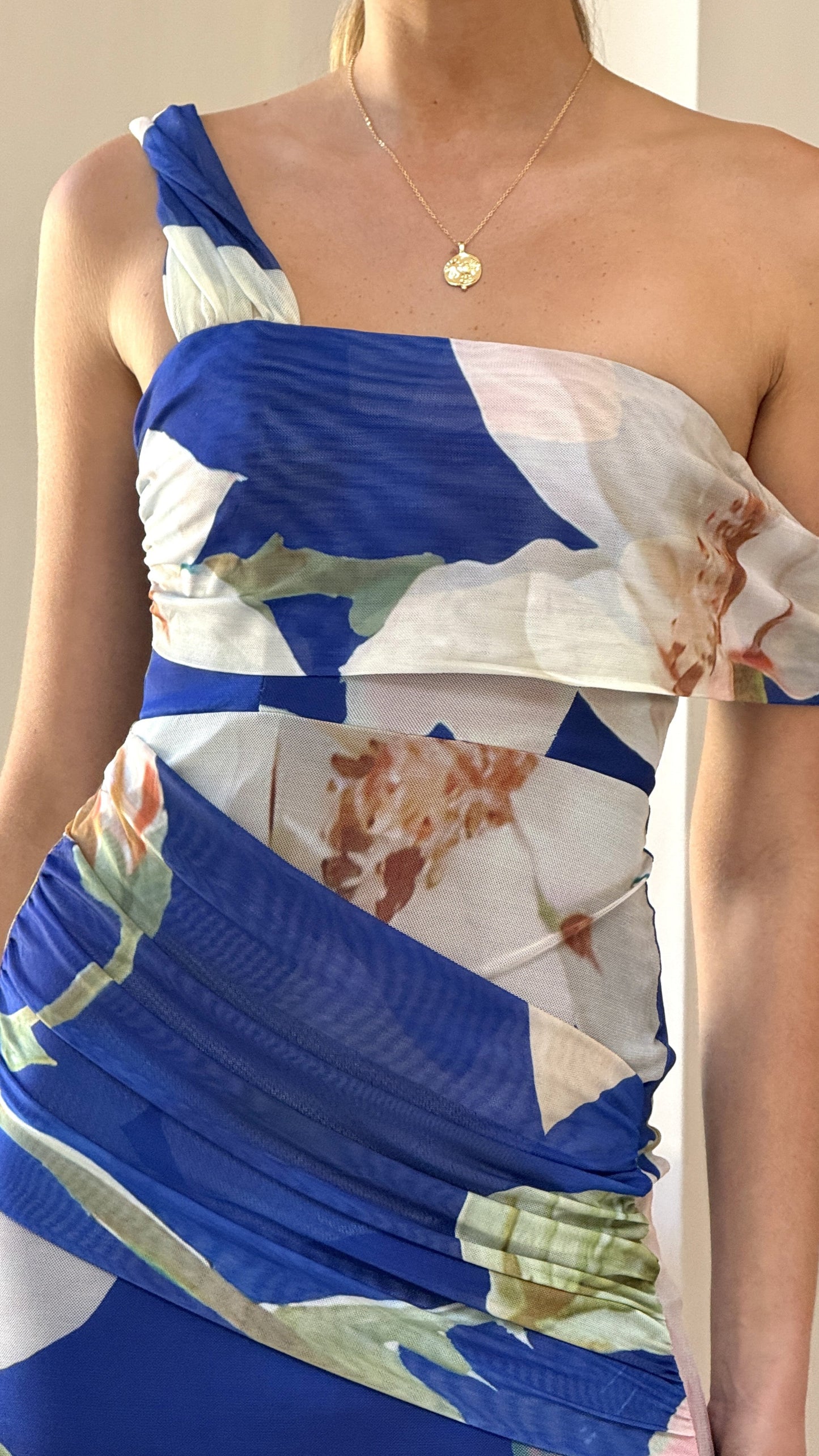 Lena Maxi Dress - Dark Blue Floral